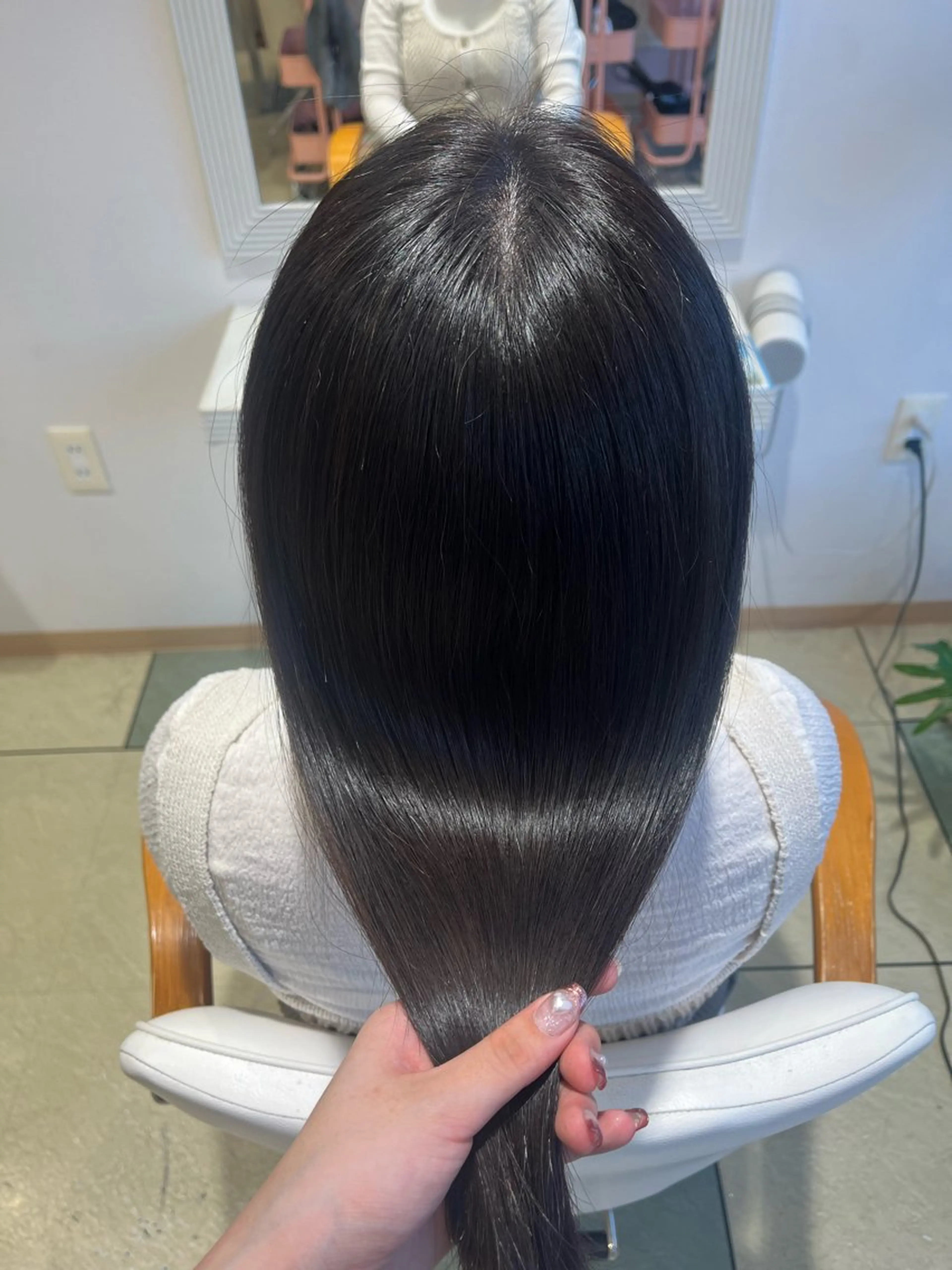 ロング カラー カット トリートメント ベージュカラー⌇﻿ くびれヘア.𐙚心音のヘアスタイル