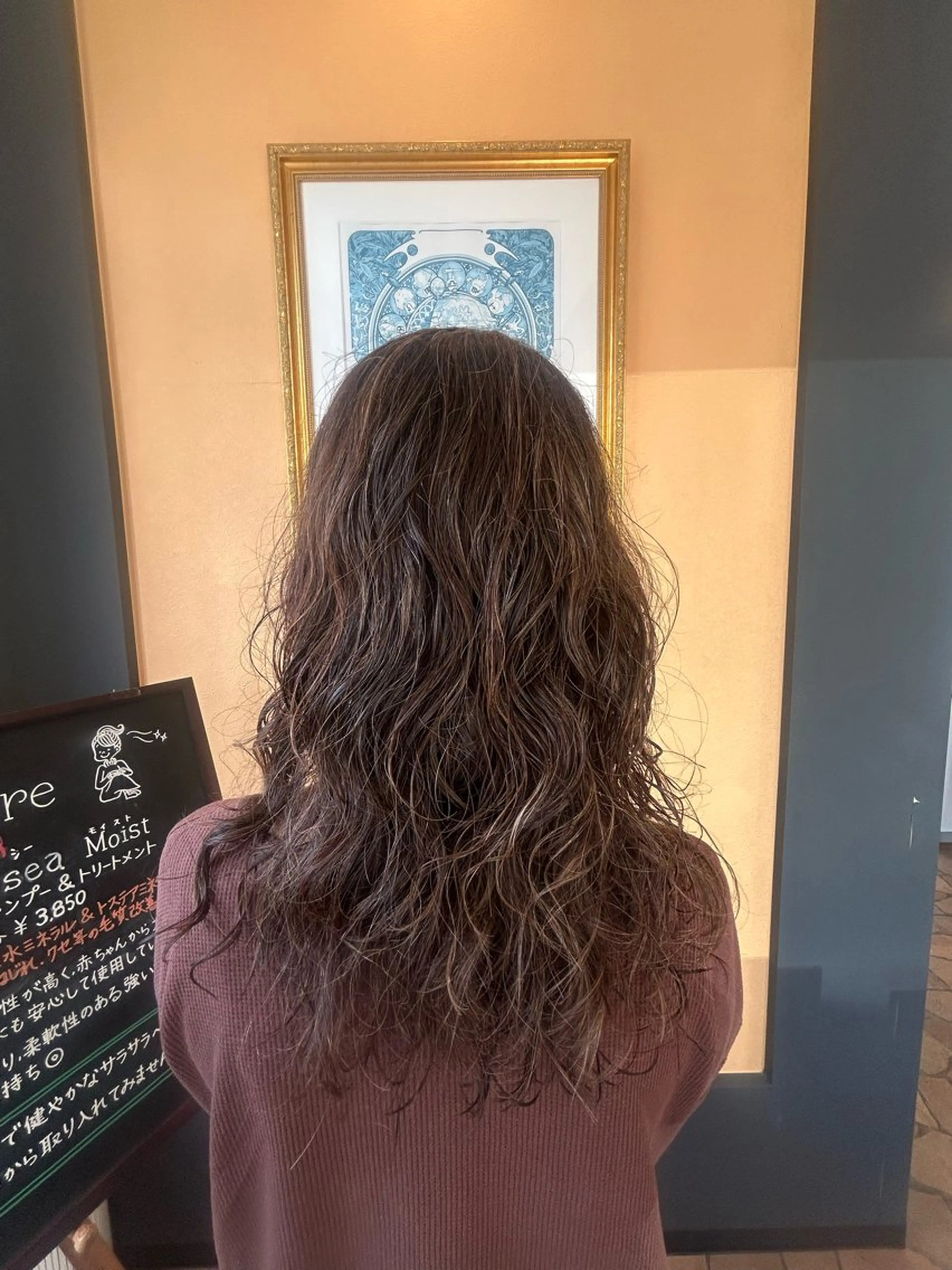 ミディアム パーマ カット ヘアカラー パーマ 畠中 望来のヘアスタイル