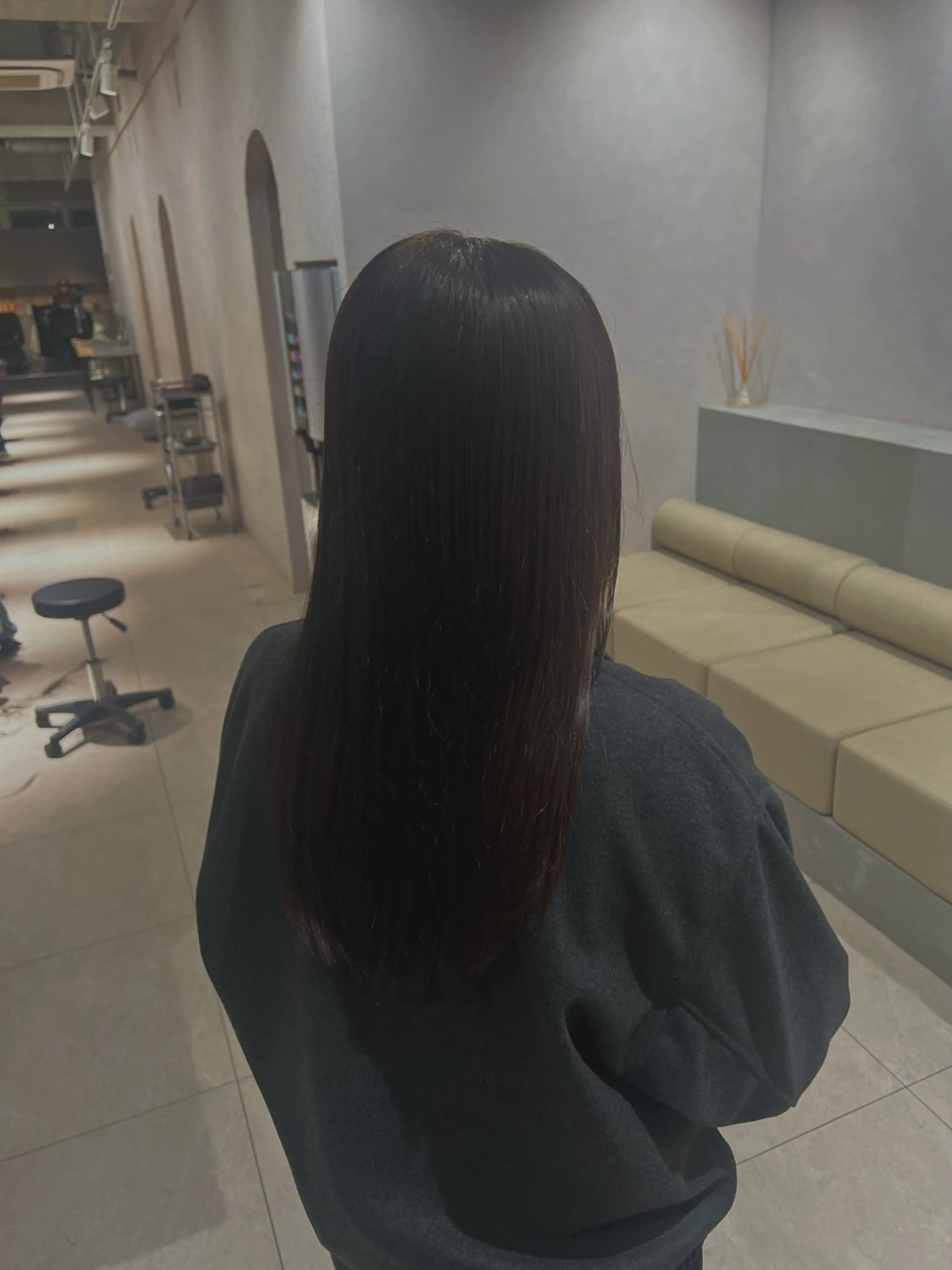 セミロング カラー 縮毛矯正 aya / カットカラーのヘアスタイル