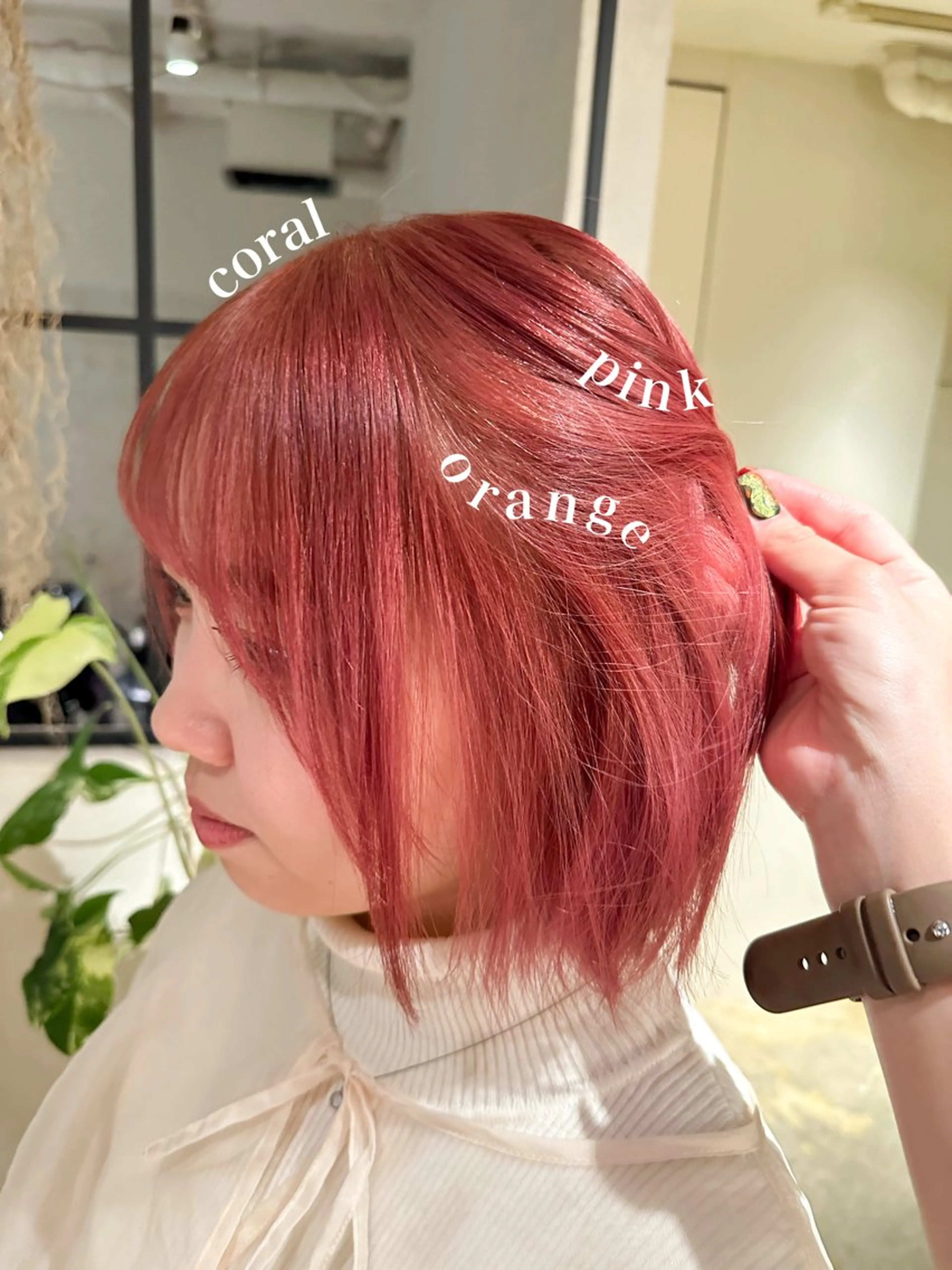 ミディアム カラー ヘアアレンジ カット トリートメント ヘアセット 🤎ono/ 切りっぱなしボブ🤎のヘアスタイル