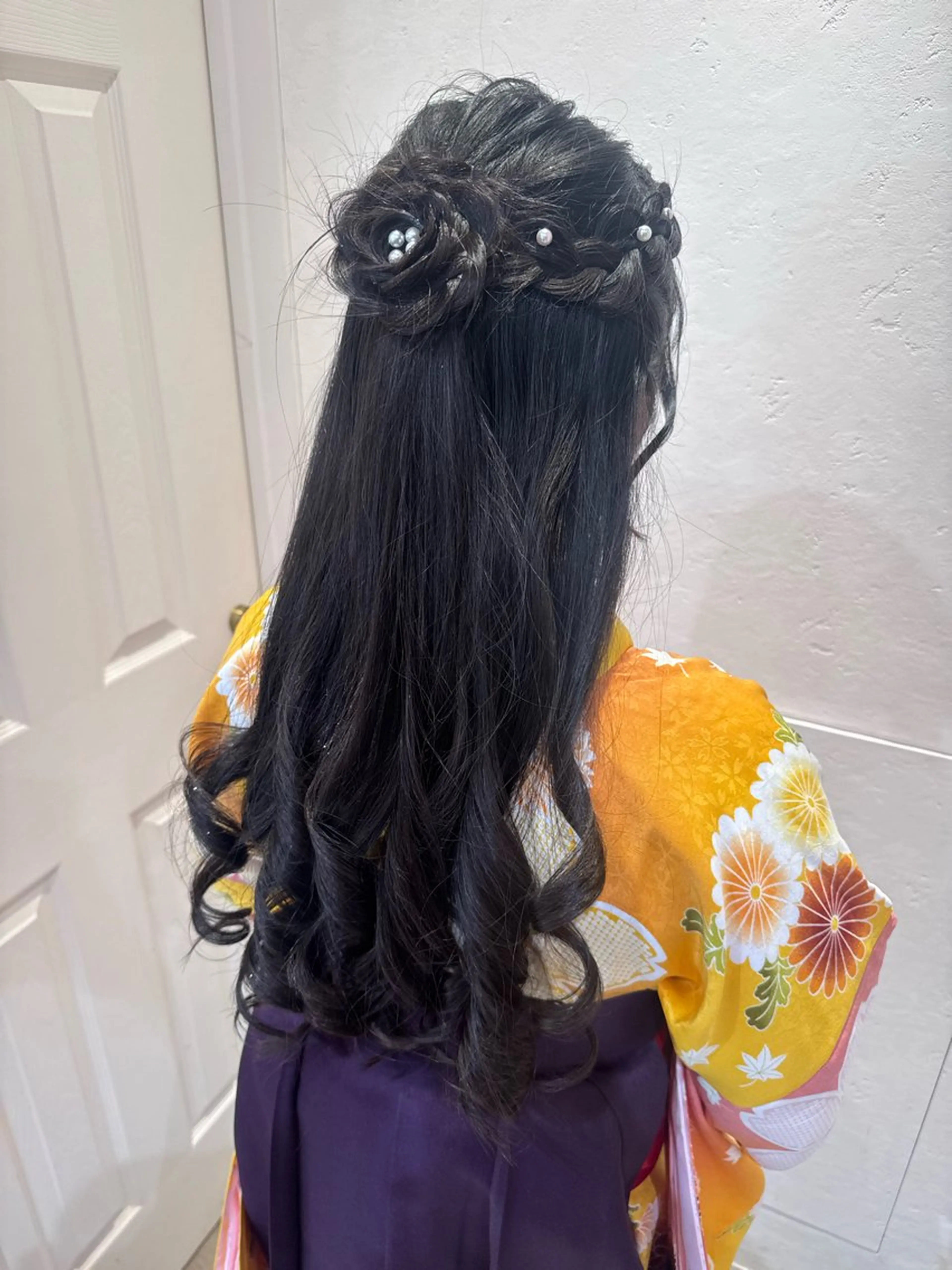 ロング ヘアアレンジ ハーフアップ ヘアセット アイブロウ🎀 ヘアメ🎀みくの眉毛・アイブロウイメージ