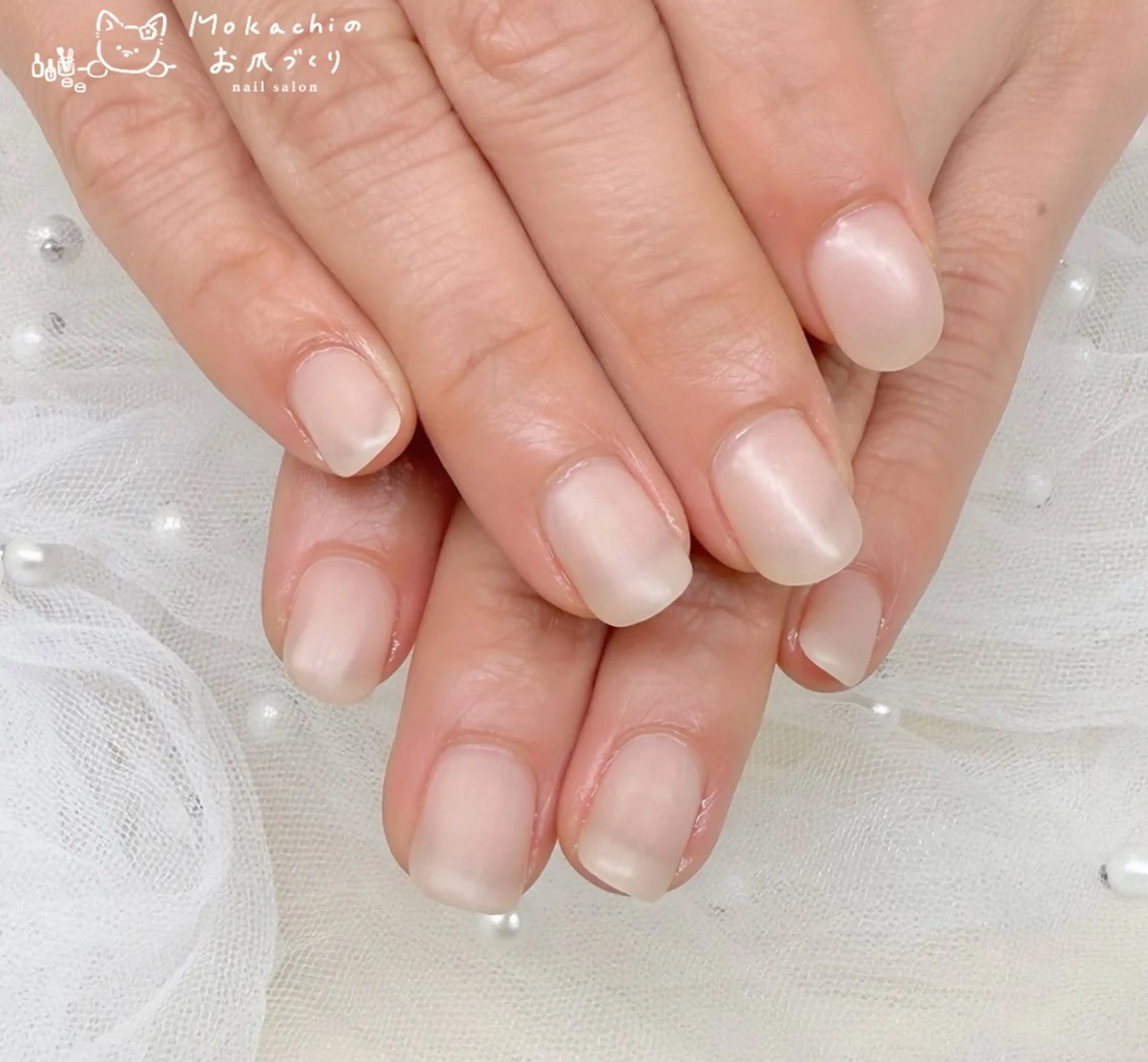 ネイル オフィスネイル ショートネイル シンプルネイル Mokachiのお爪づくり所属・Mokachiの お爪づくりのネイルデザイン