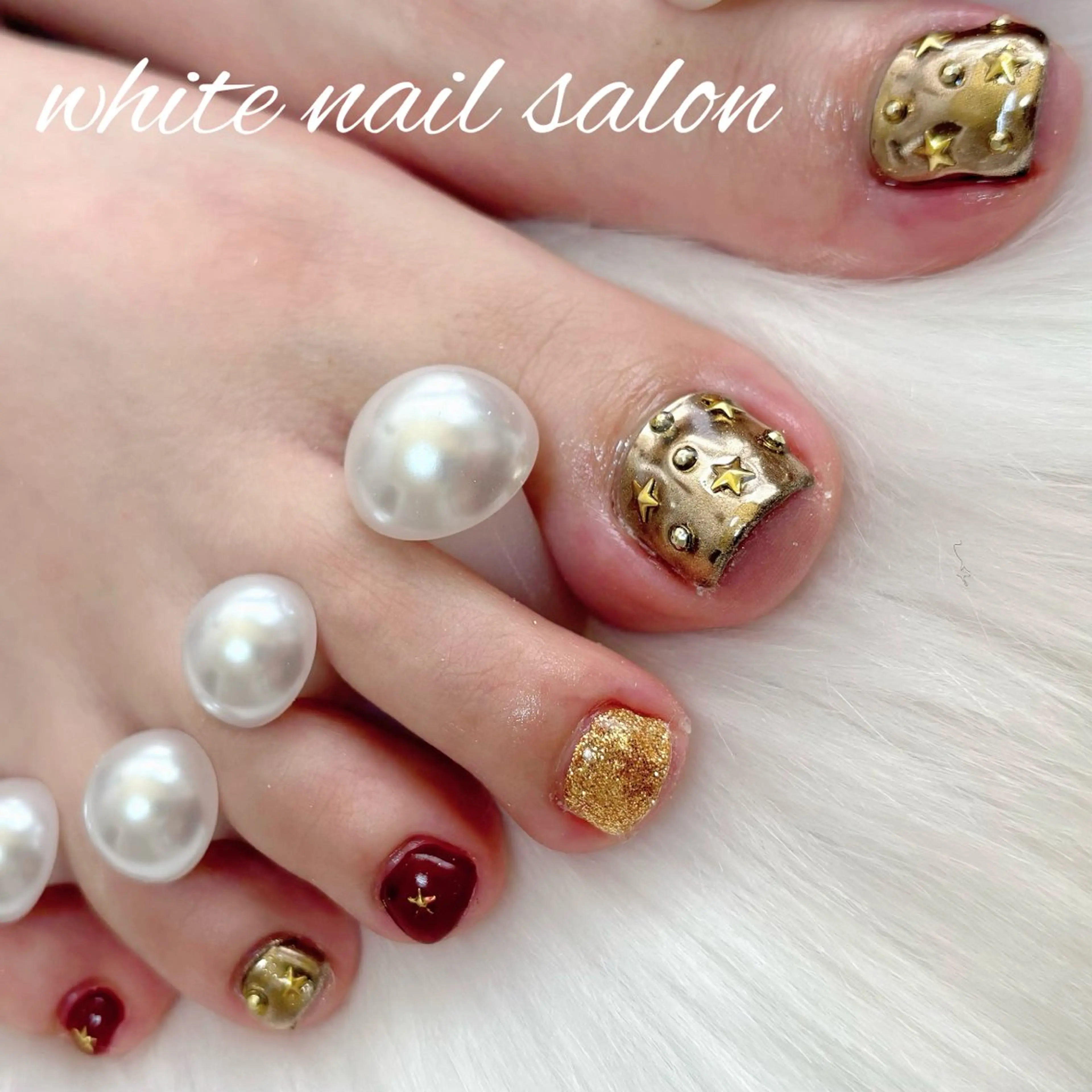 ネイル フットネイル フットネイル white nail salonのネイルデザイン