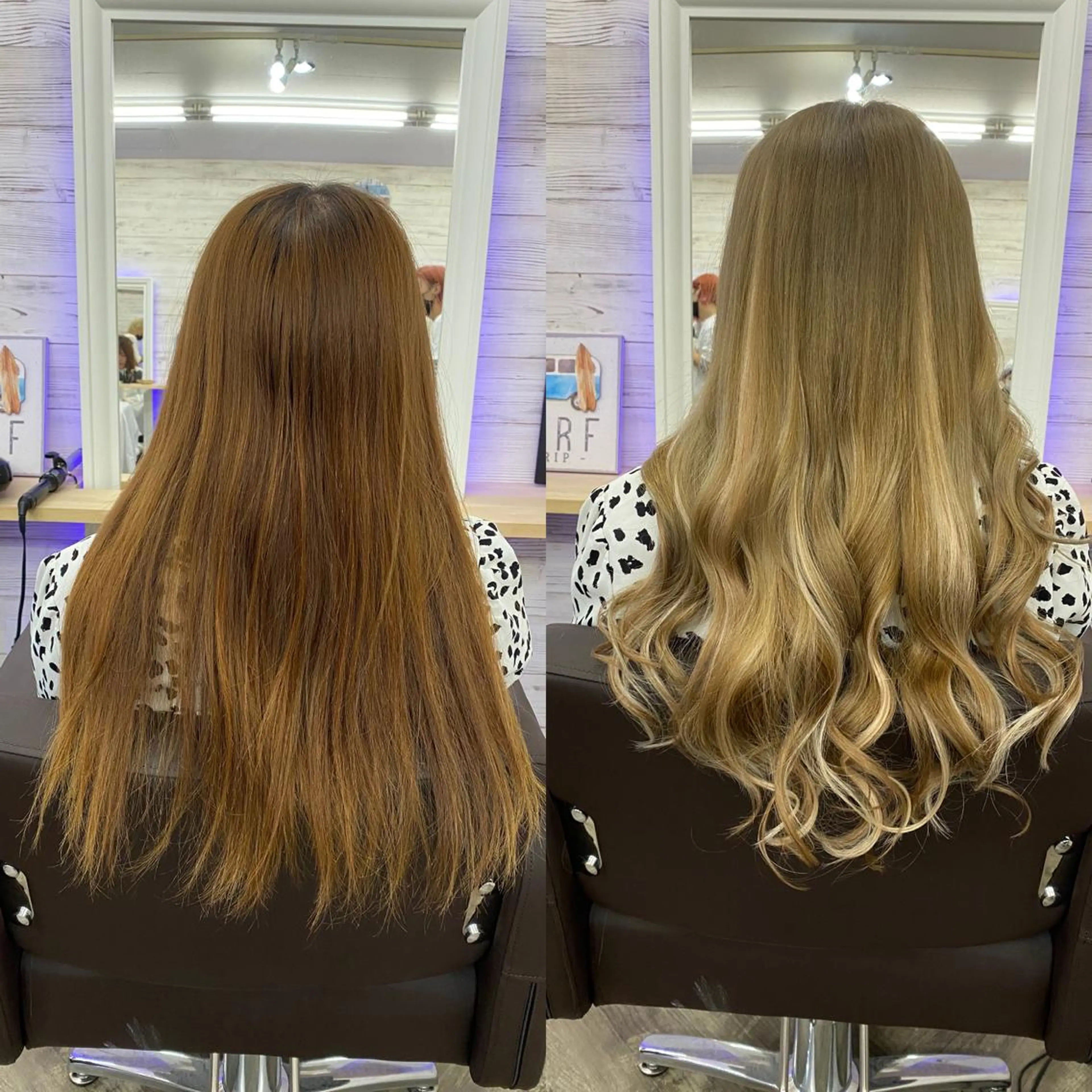 ミディアム カラー ヘアアレンジ ショートボブ 編み込みエクステ シールエクステ ミディアムパーマ バレイヤージュ LAVENDIA Azabu所属・LAVENDIA 初音のヘアスタイル