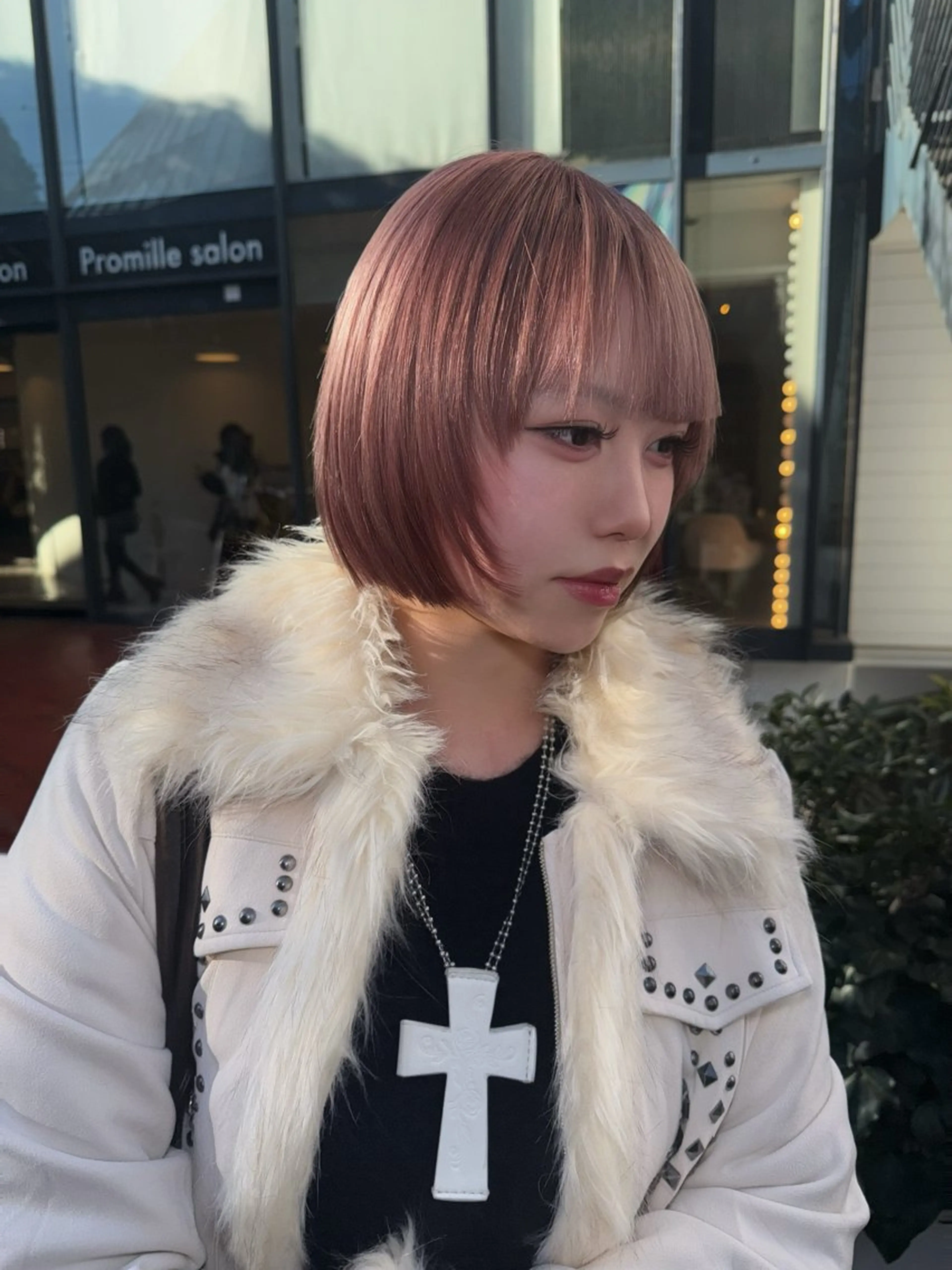 ショート カラー ヘアカラー トリートメント ヘッドスパ ヘアセット HARUNA/原宿/ デザイン/カットのヘアスタイル