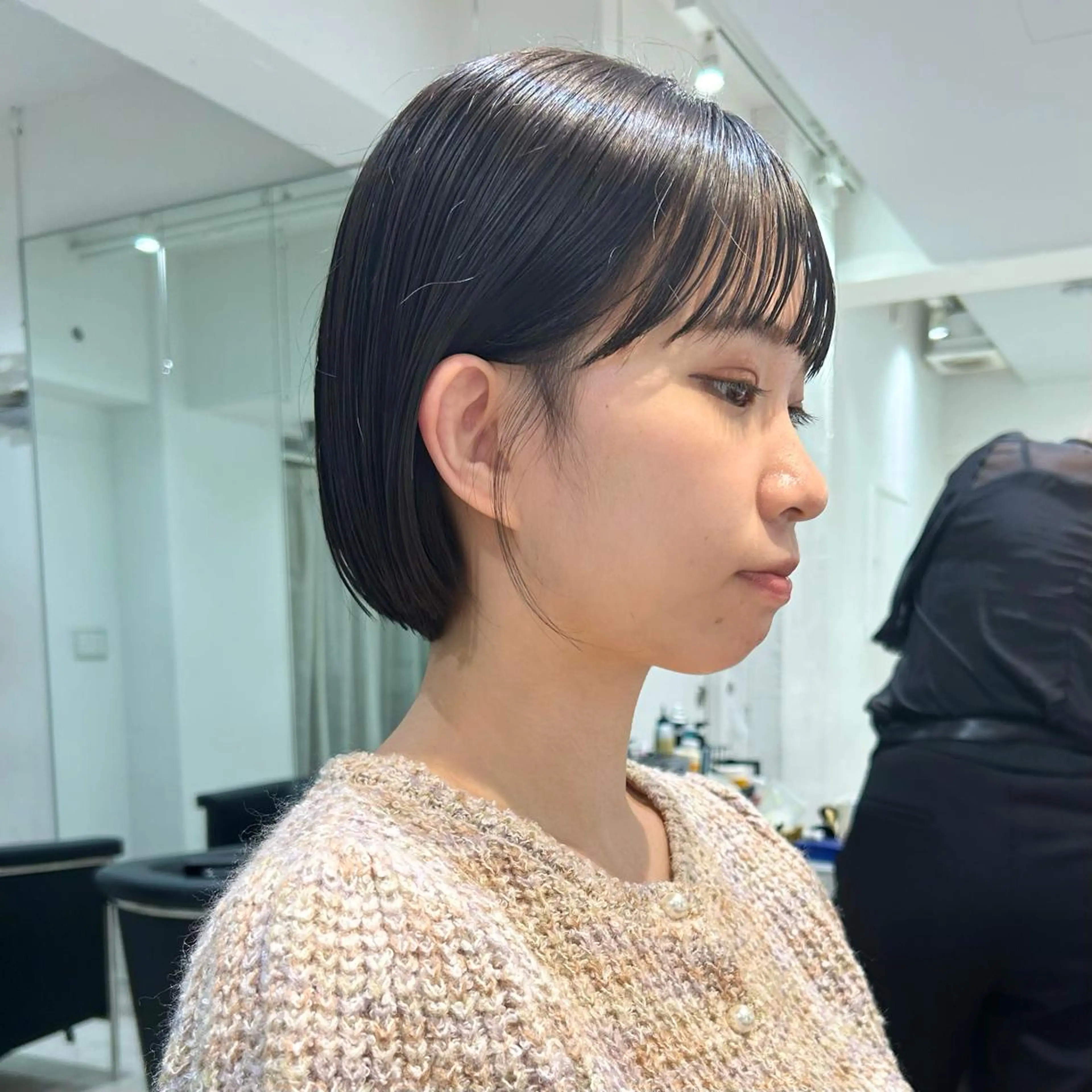 ショート カラー ボブ ハイトーン/ブリーチ 似合せカット/パーマのヘアスタイル