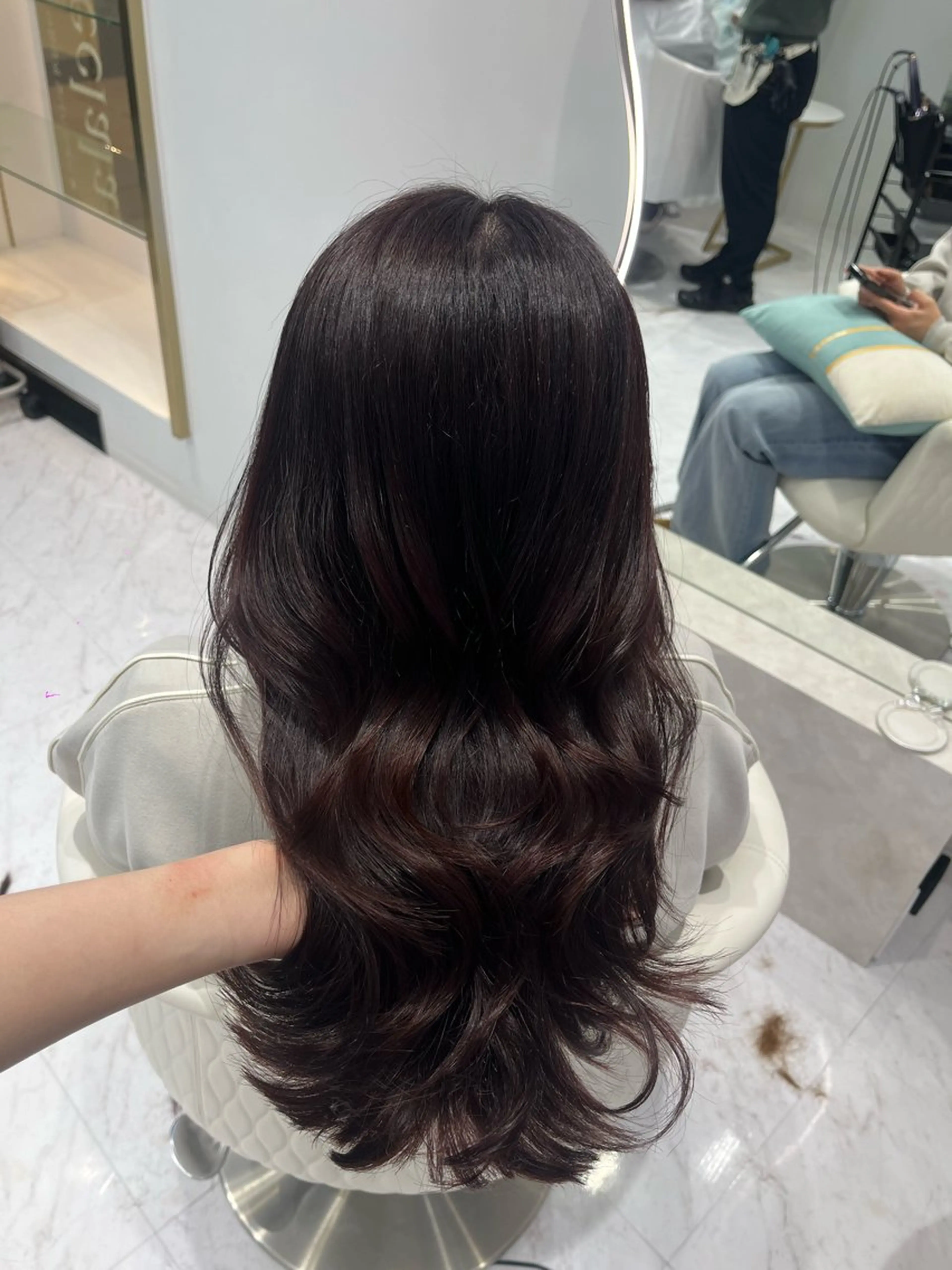 ロング カラー ブラウンカラー カット ヘアカラー トリートメント 名古屋/透明感カラー /韓国ヘア/高木梨帆のヘアスタイル