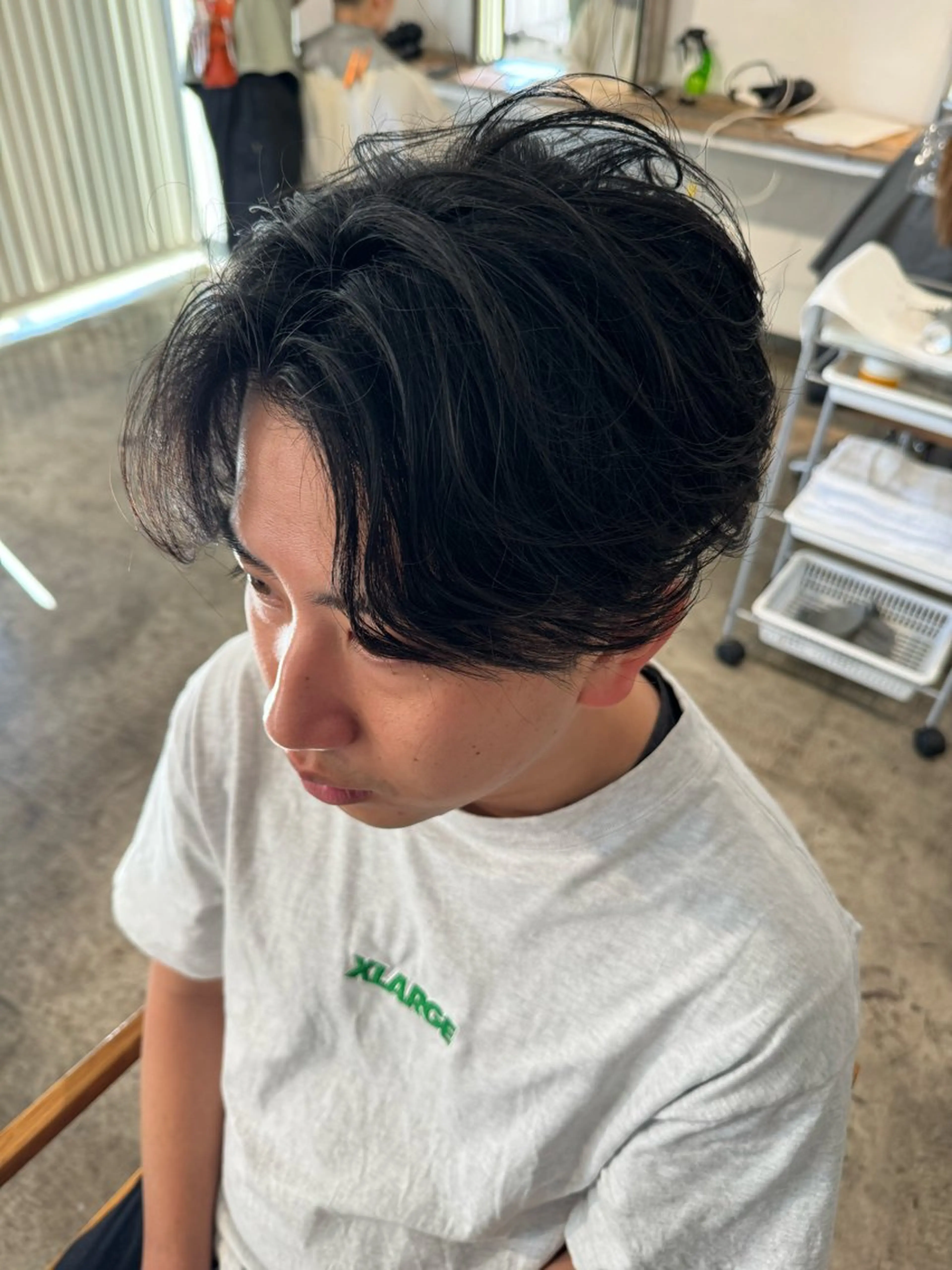 ミディアム カット パーマ メンズケアブリーチ 特化🔥村田のヘアスタイル