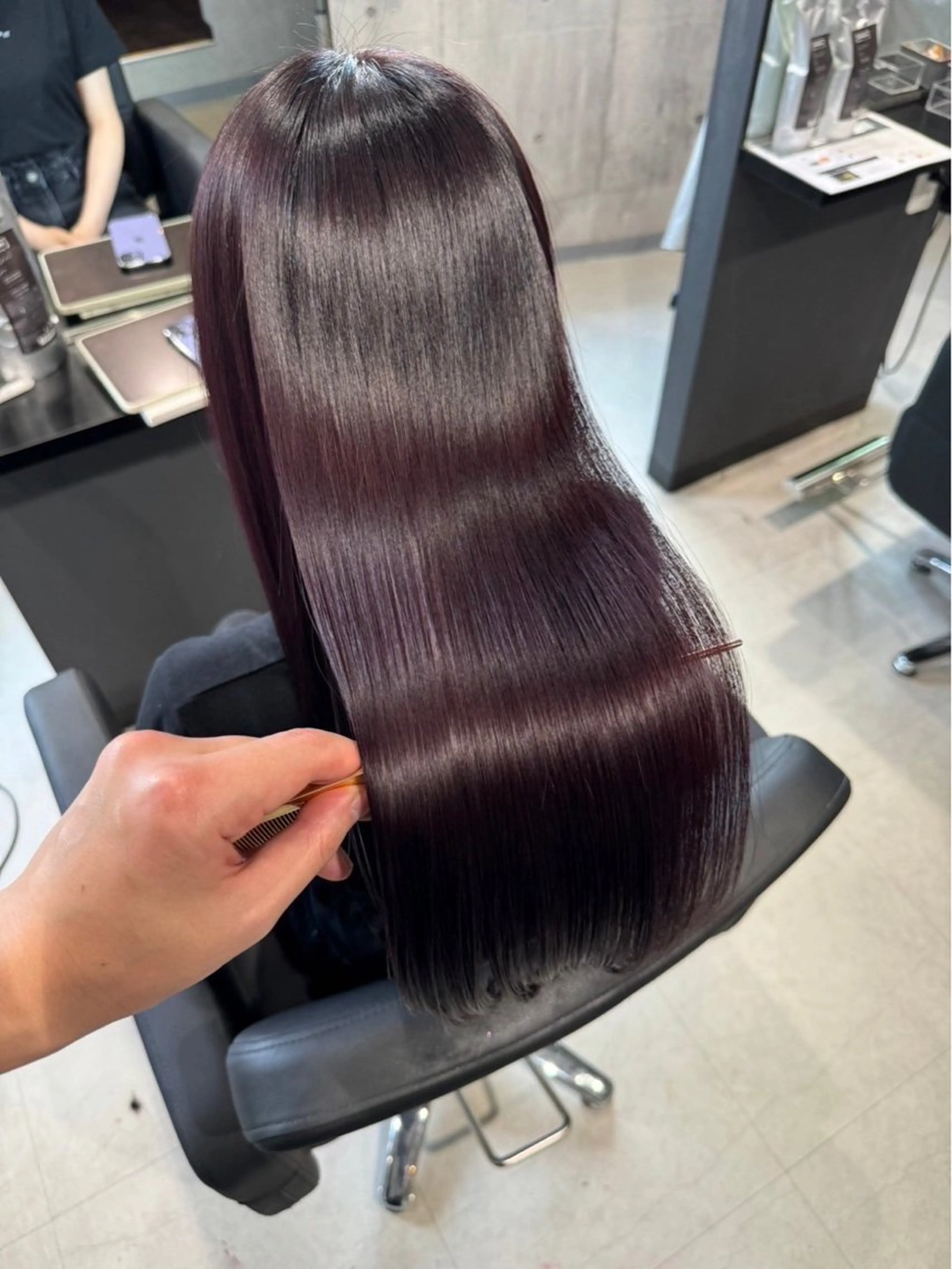 セミロング カラー カット ヘアカラー 縮毛矯正 RAISE by_WHITEのヘアスタイル