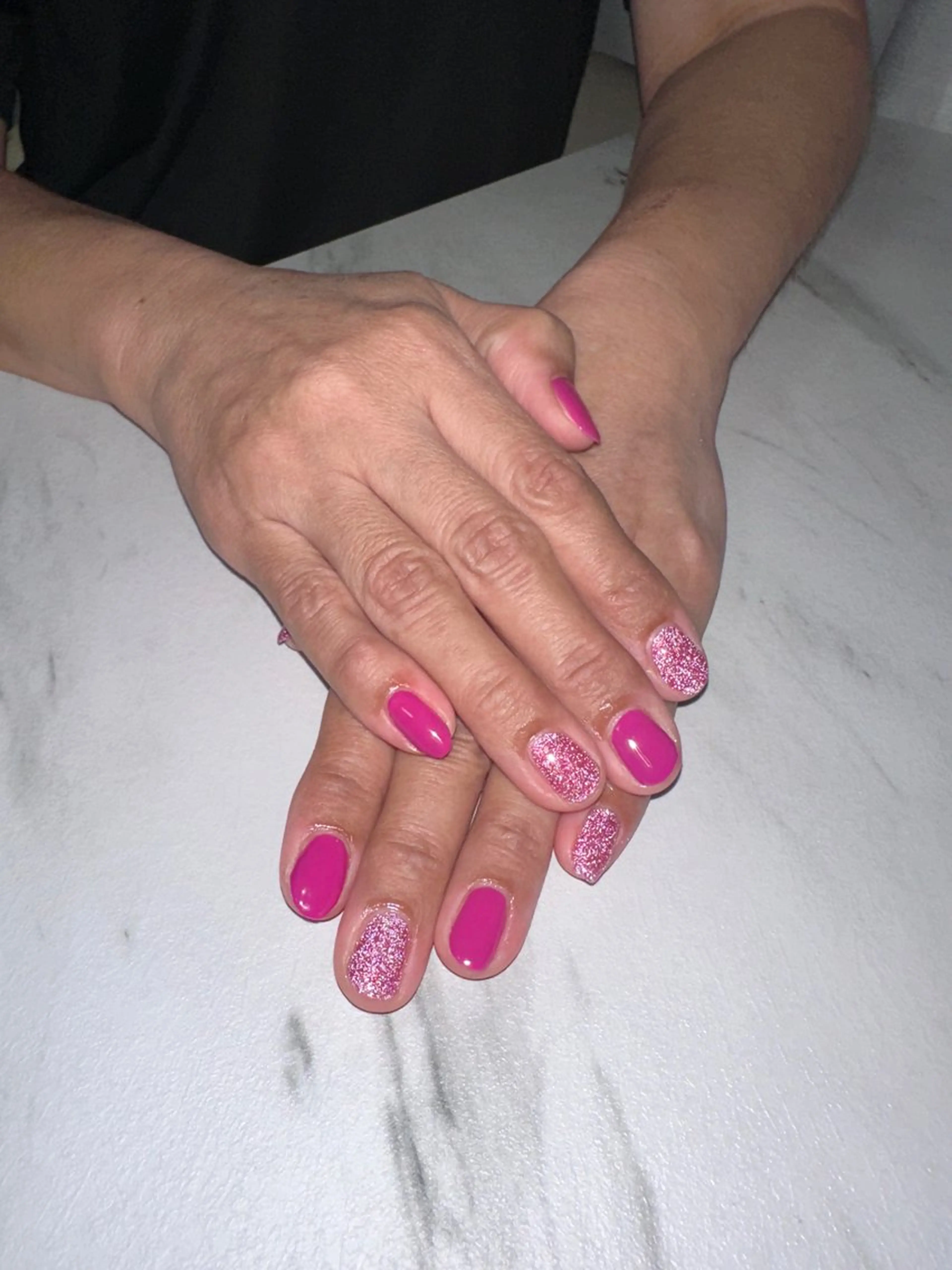 ネイル フラッシュネイル ピンク ハンドネイル NAIL SALON LUEURのネイルデザイン