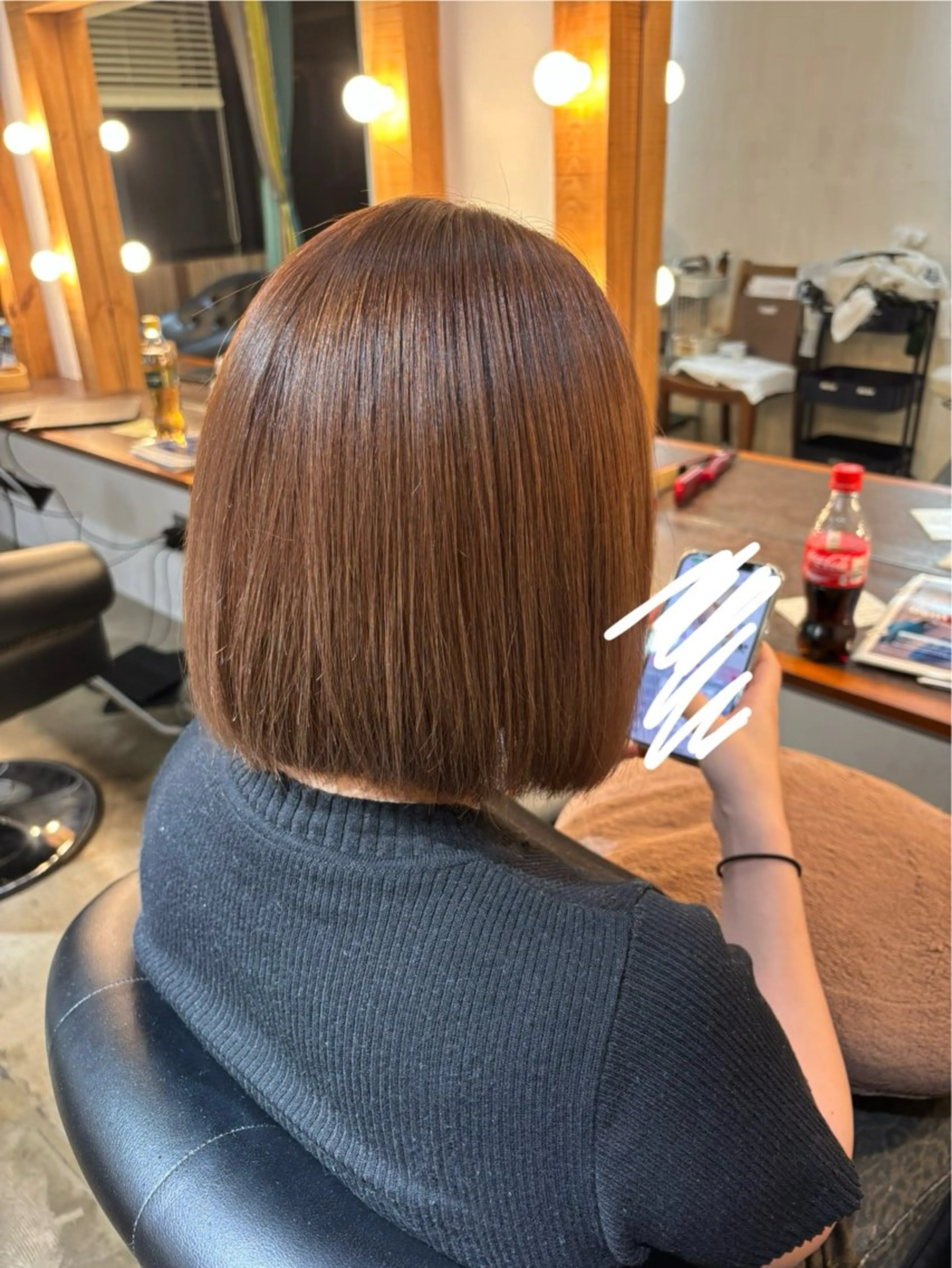 ミディアム ヘアカラー 平川 海夢のヘアスタイル