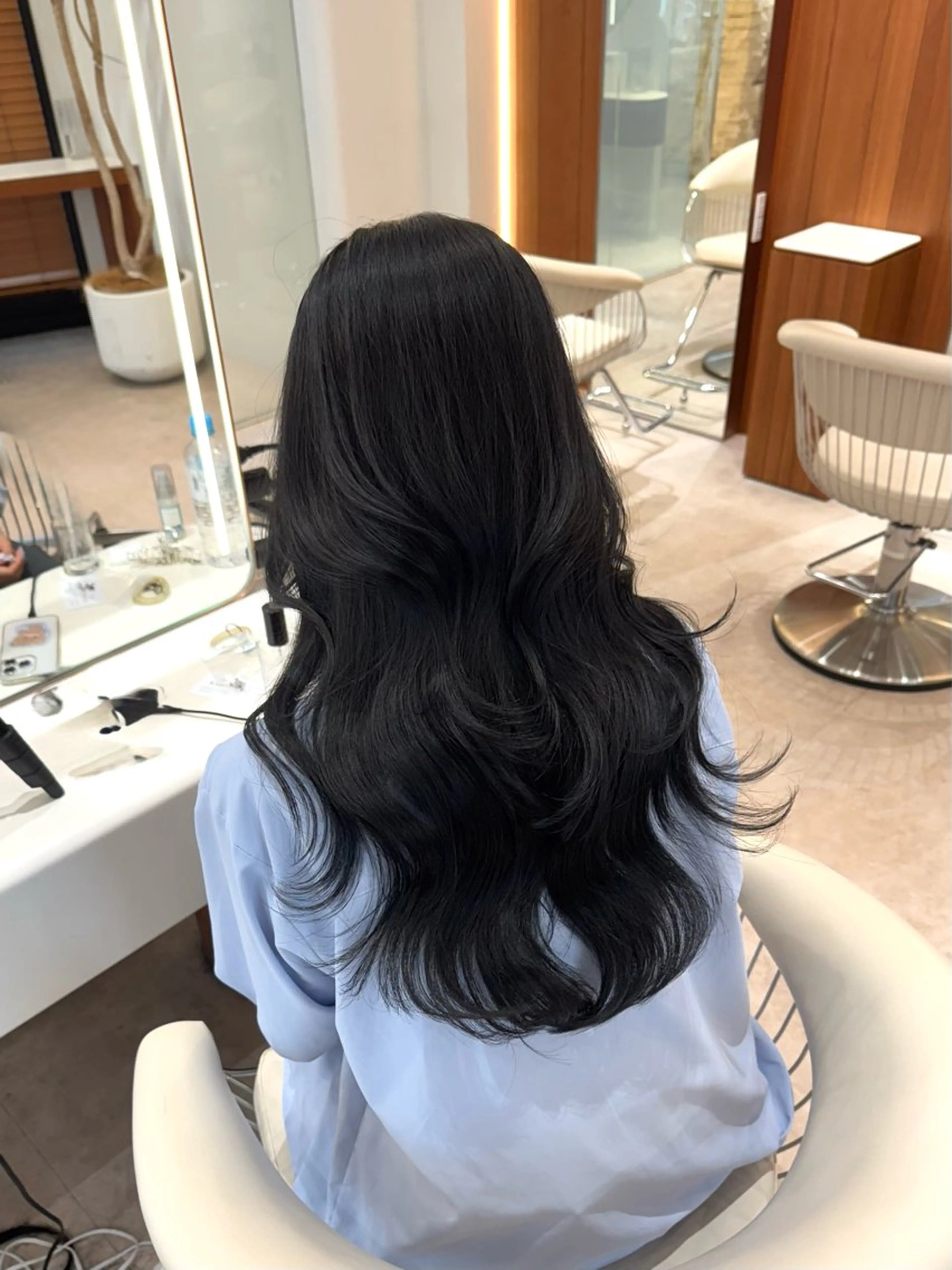 ロング カラー 黒髪 韓国風ヘア レイヤーカット ロング 小顔カット カット ヘアカラー トリートメント ヘアセット 韓国レイヤー🇰🇷 韓国研修◎渋谷カイトのヘアスタイル