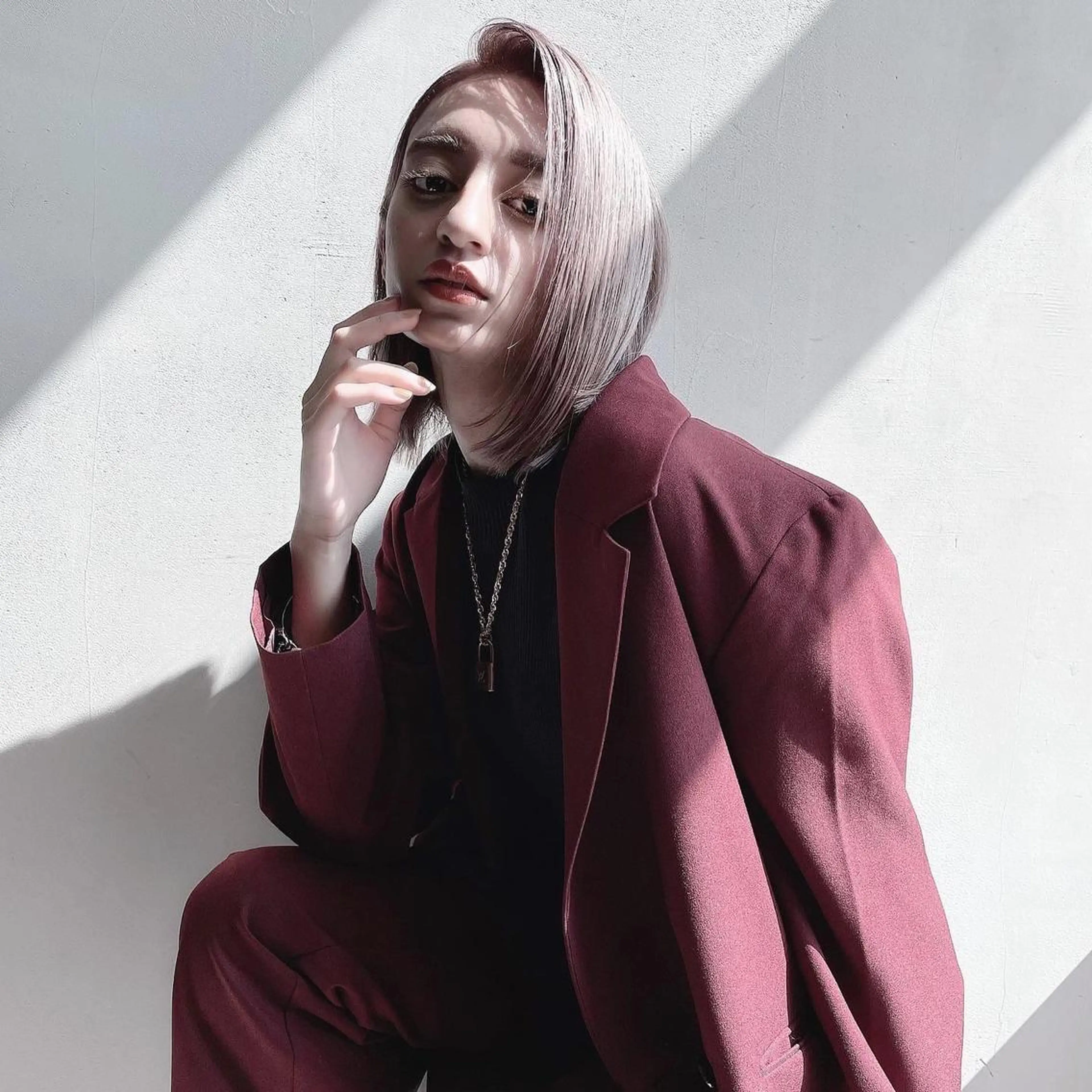 ミディアム カラー 💜ハイトーン💛 マジカルかいちゃんのヘアスタイル