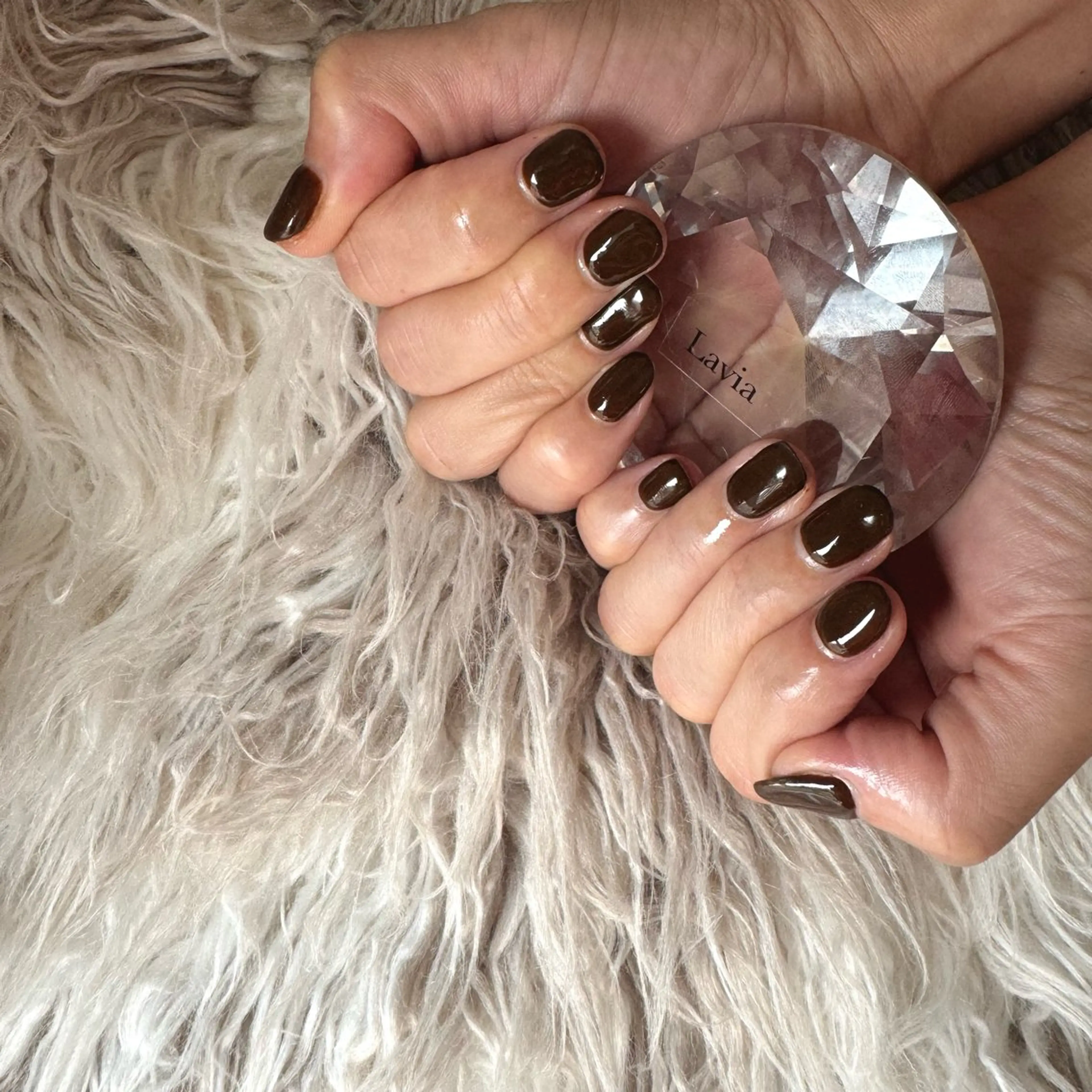 ネイル ブラウン ワンカラーネイル Lavia nail＆eyelash所属・lavia🖤 ayumiのネイルデザイン