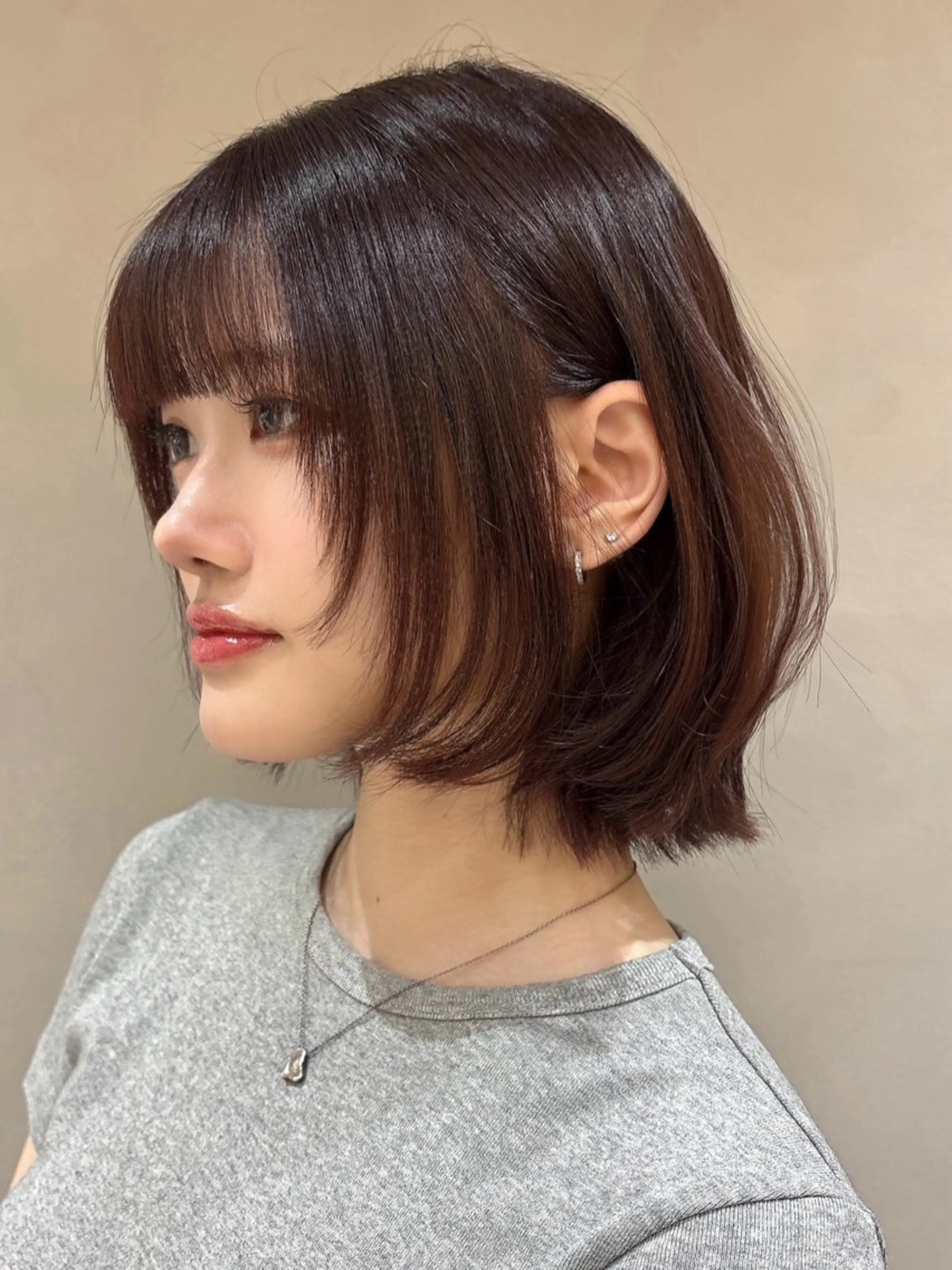 ミディアム ボブレイヤー ボブ レイヤーカット Hina/なりたいが 叶う韓国ヘア❤️のヘアスタイル