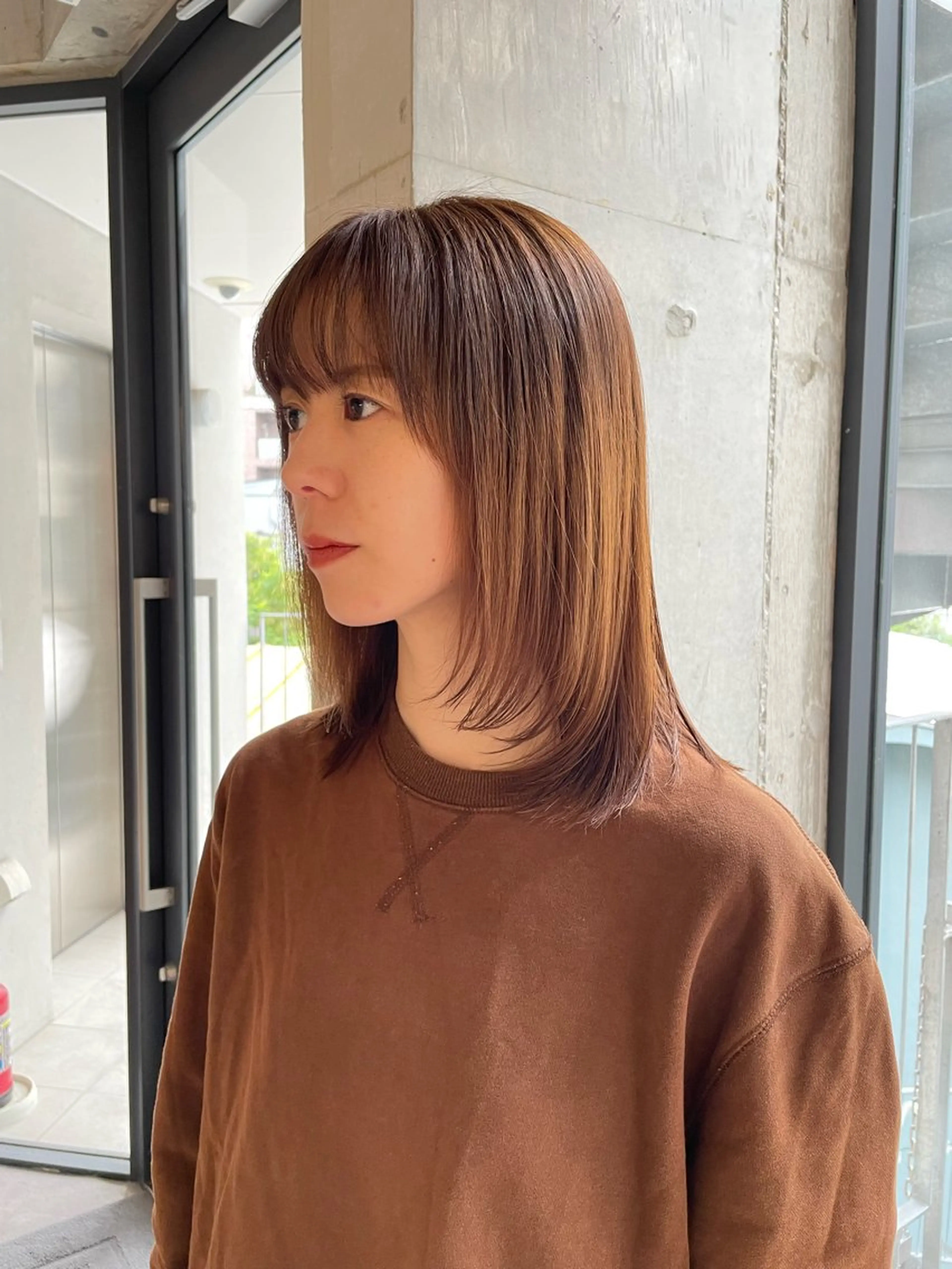 ミディアム 葉月/ボブ/ 透明感カラー／中目黒のヘアスタイル