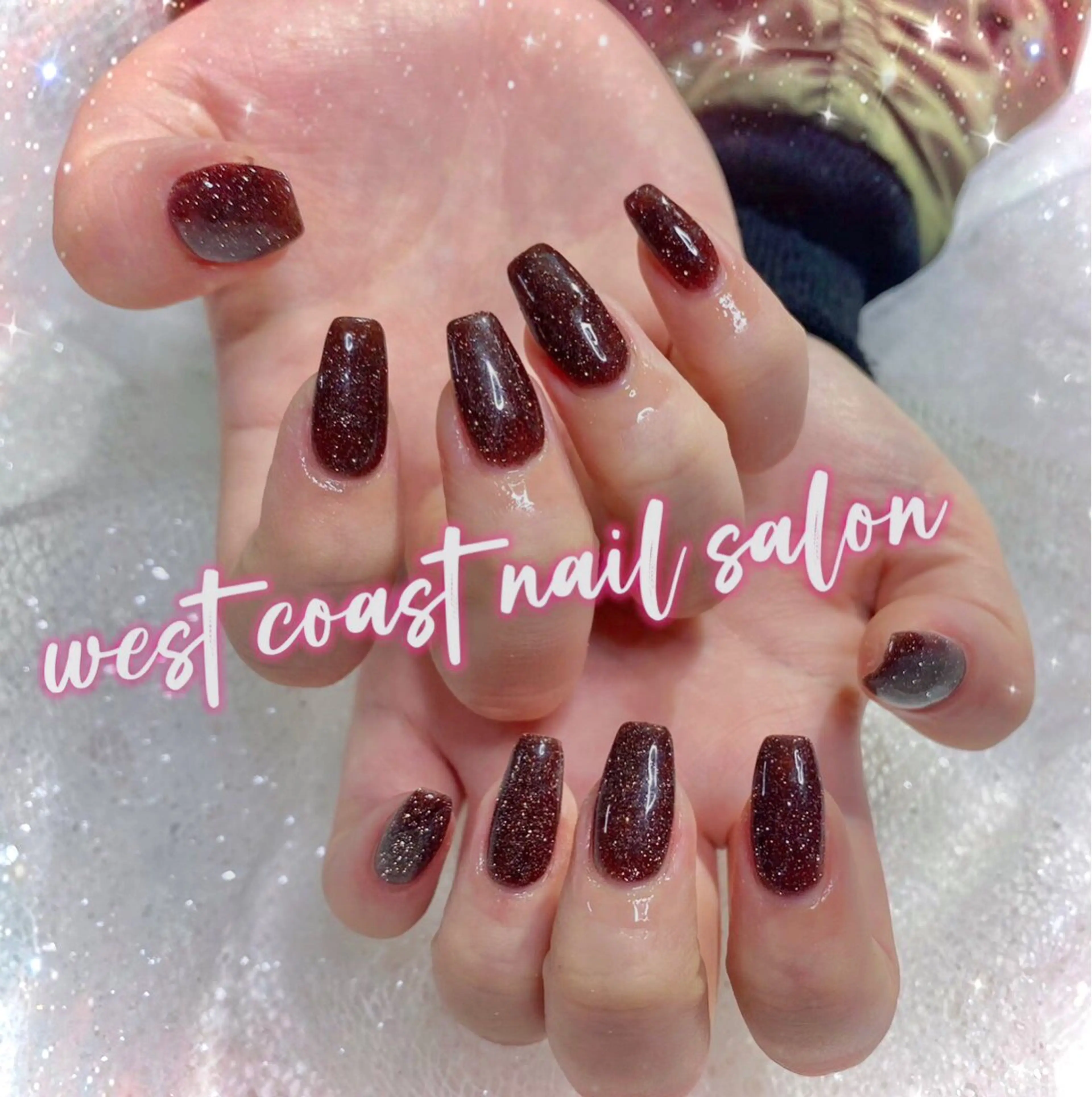 ネイル リボン、ガーリー パーツ放題専門店のネイルデザイン