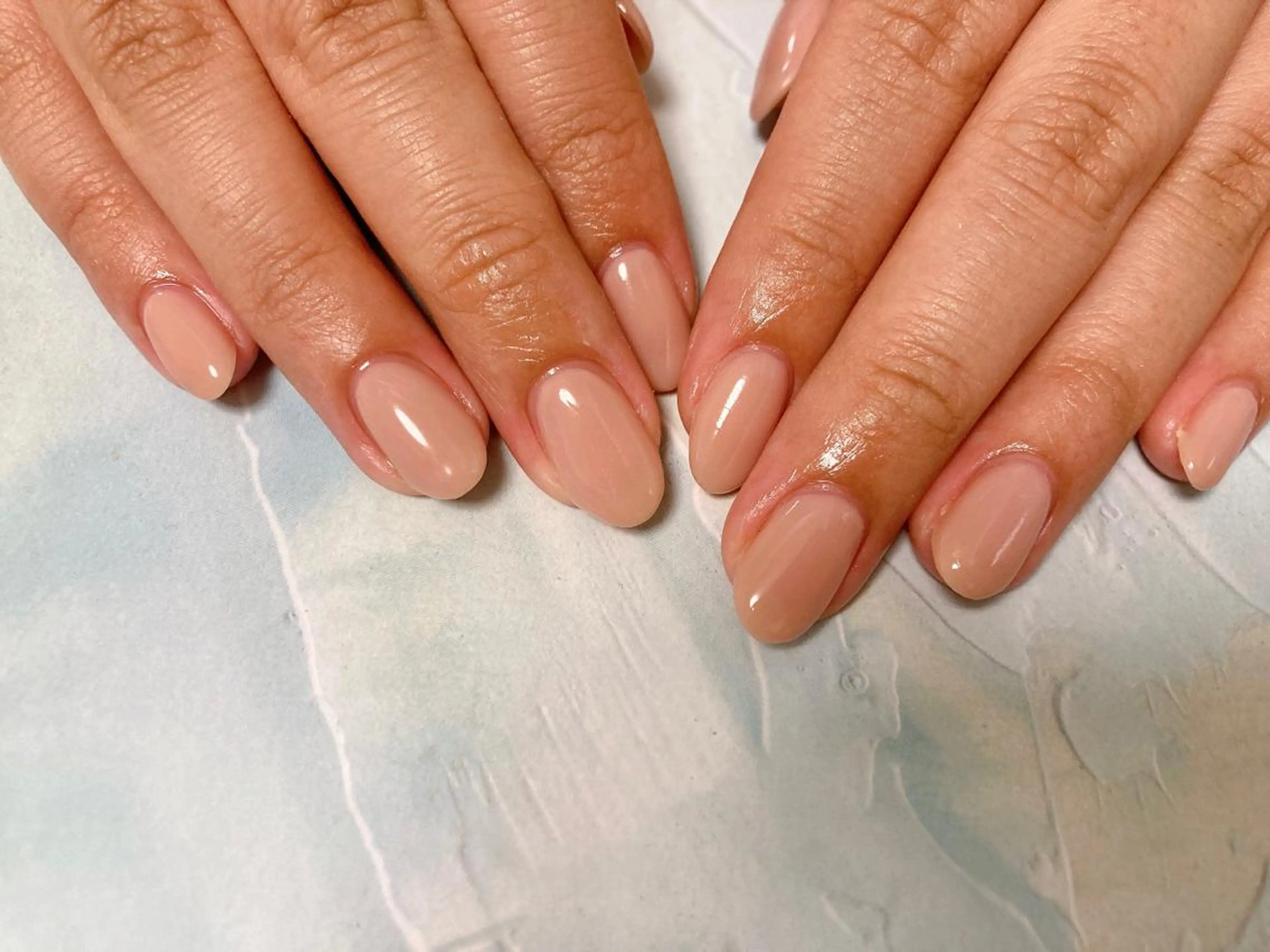 ネイル ワンカラーネイル ピンク ハンドネイル Mogu nail 二子玉川のネイルデザイン