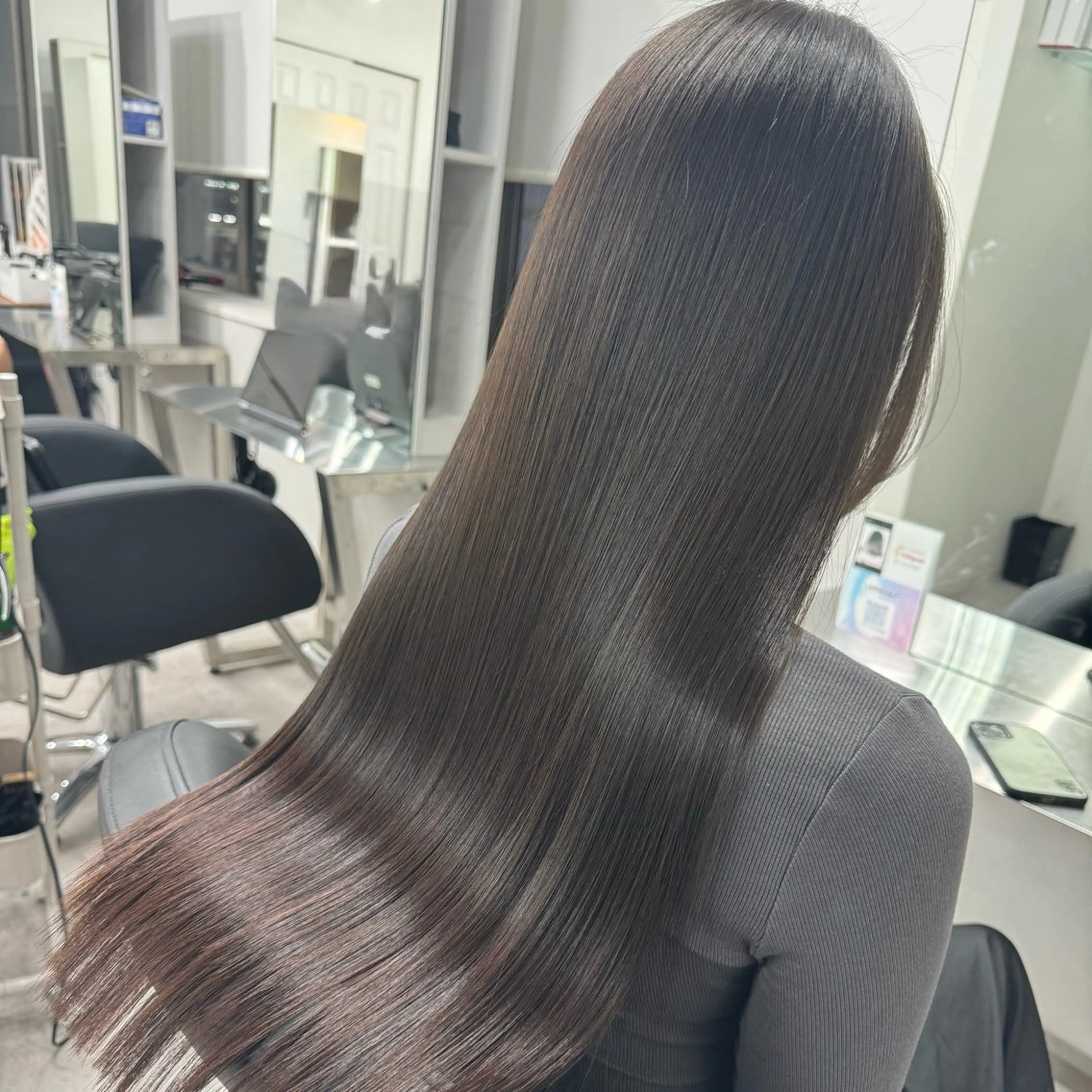 ロング カラー カット トリートメント 全席個室美容室 Zina 錦糸町 髪質改善＆トリートメント【ジーナ】所属・🎀髪質改善×韓国レ イヤー×透明感/米田のヘアスタイル