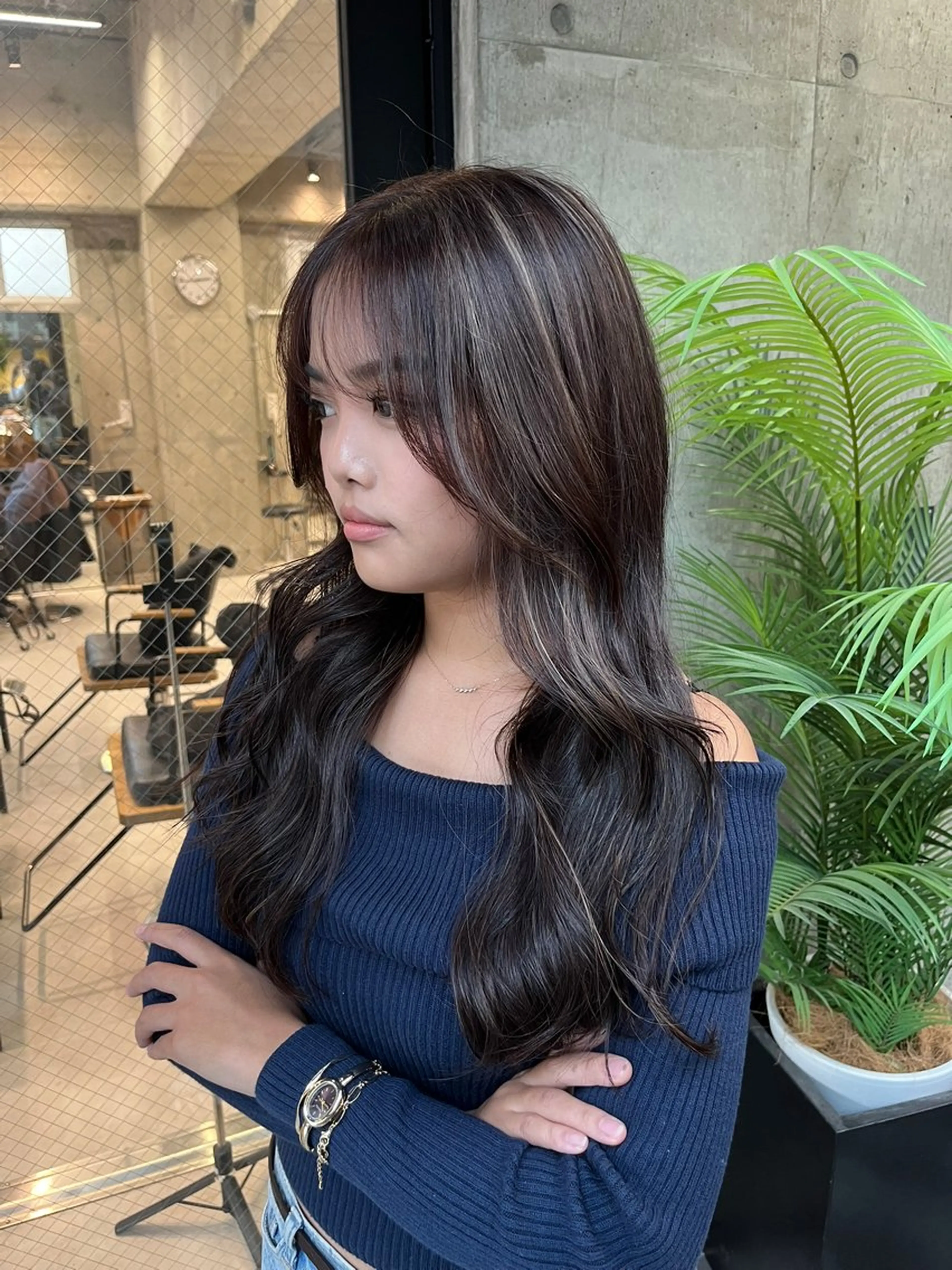 ロング カラー ハイライトカラー ハイライト ヘアカラー 🌊ハイライト Rizu🌊のヘアスタイル