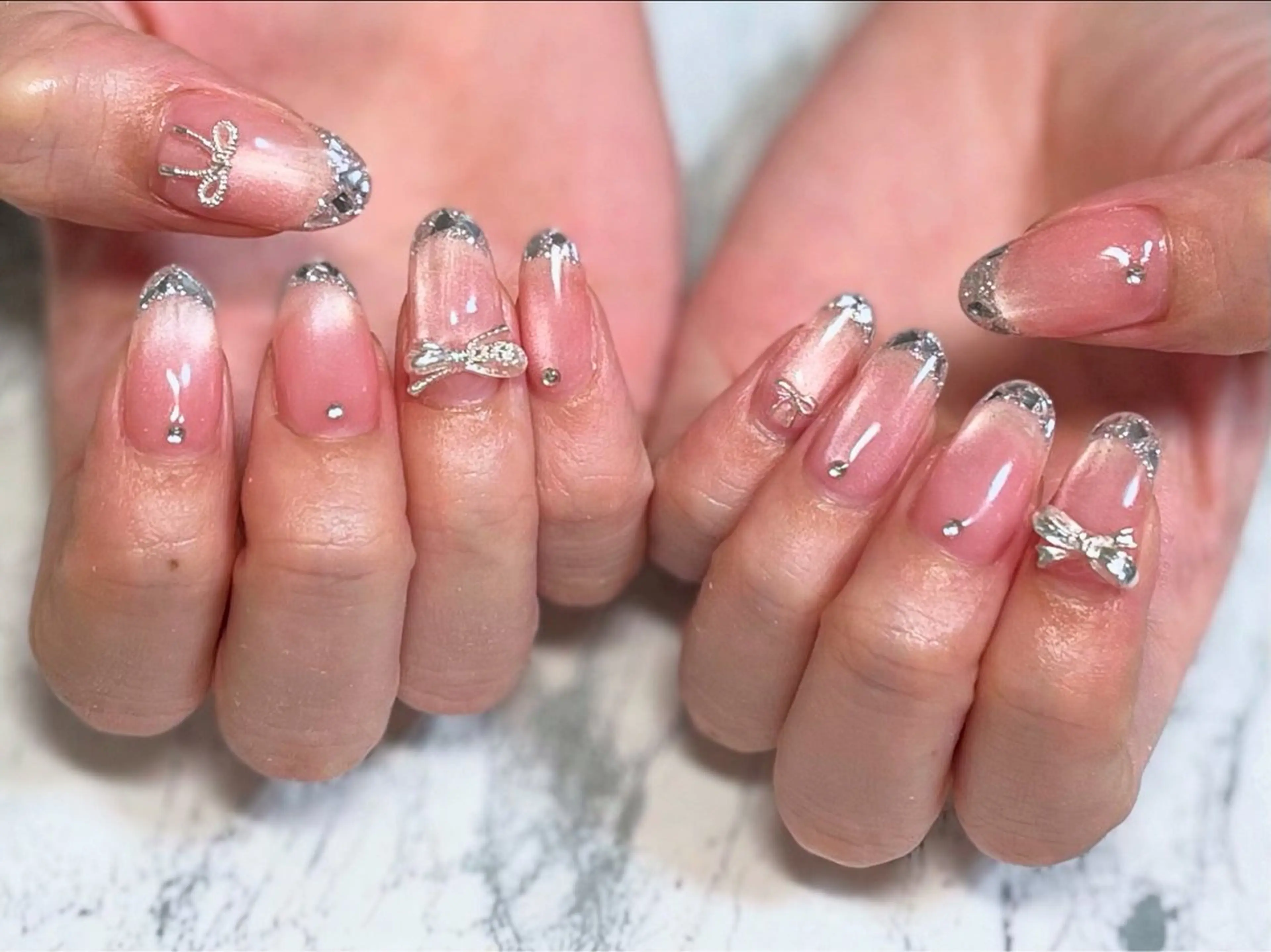 ネイル フットネイル ニュアンスネイル ピンク シンプルネイル ネイル フフラ所属・nail fufla ♡yamane♡のネイルデザイン