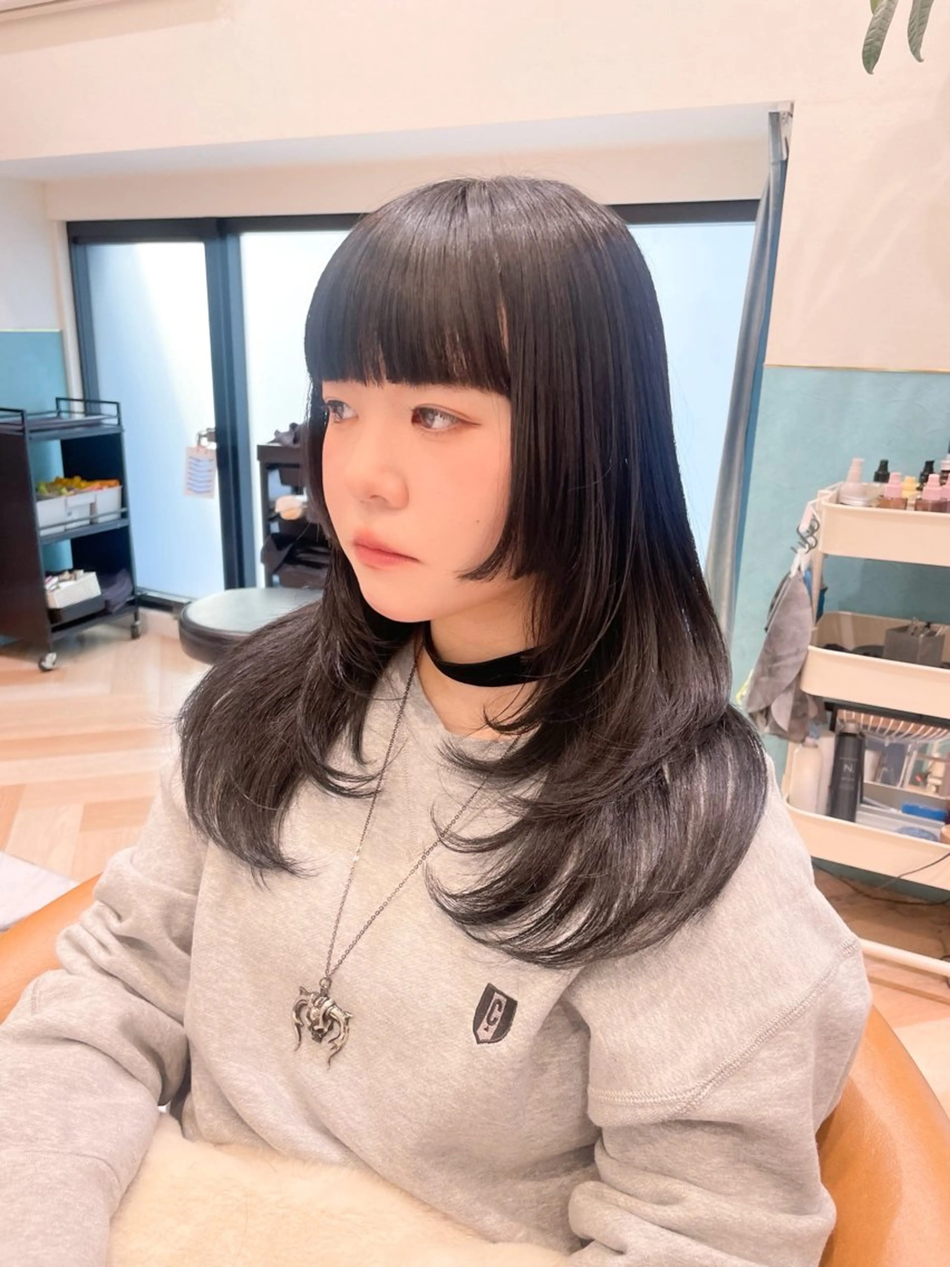 ロング カット ヘアカラー トリートメント 韓国レイヤー 🧸🤍ちずみのヘアスタイル