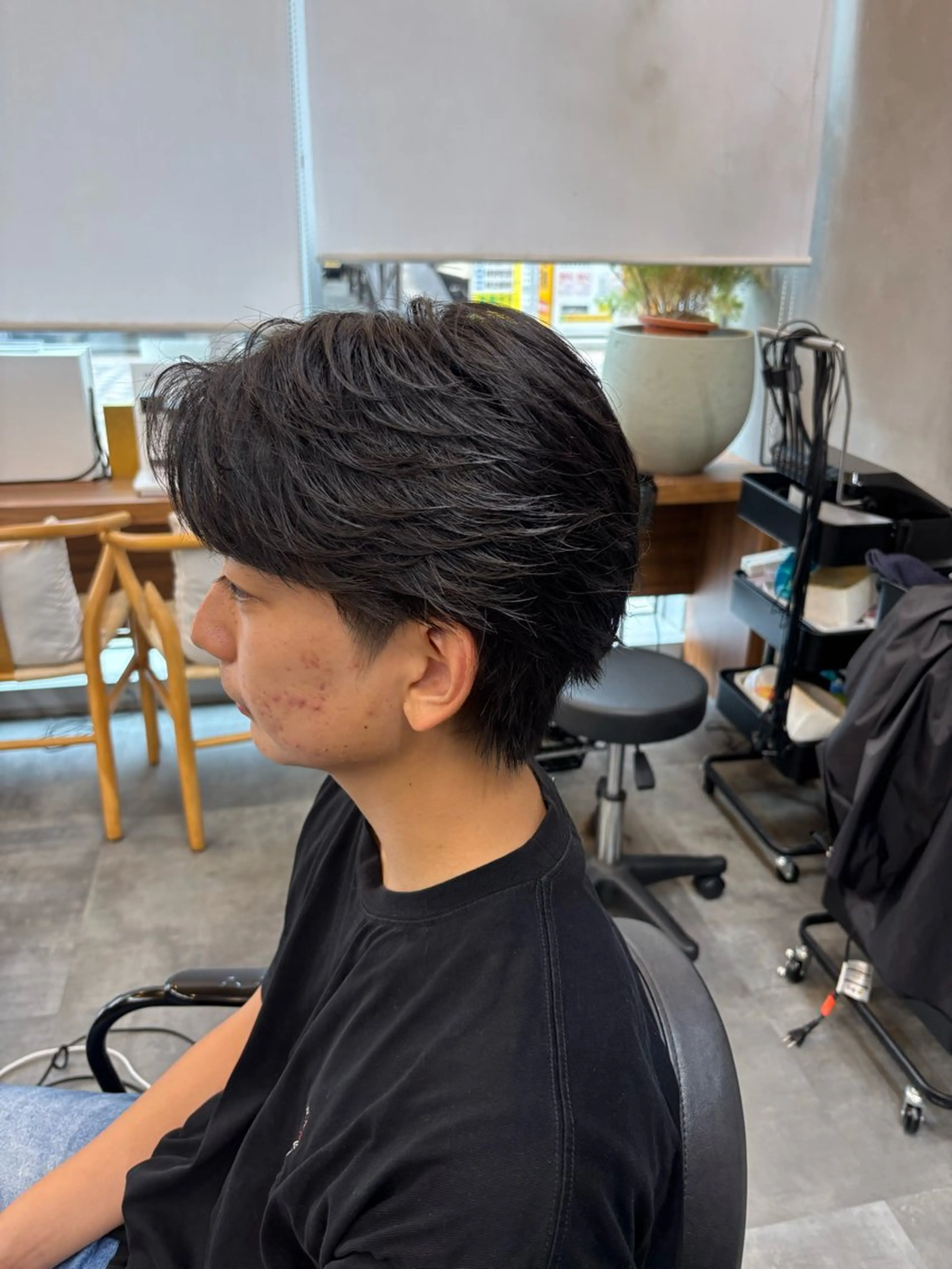 ショート メンズ カット パーマ 鹿児島 TSUBASAのヘアスタイル