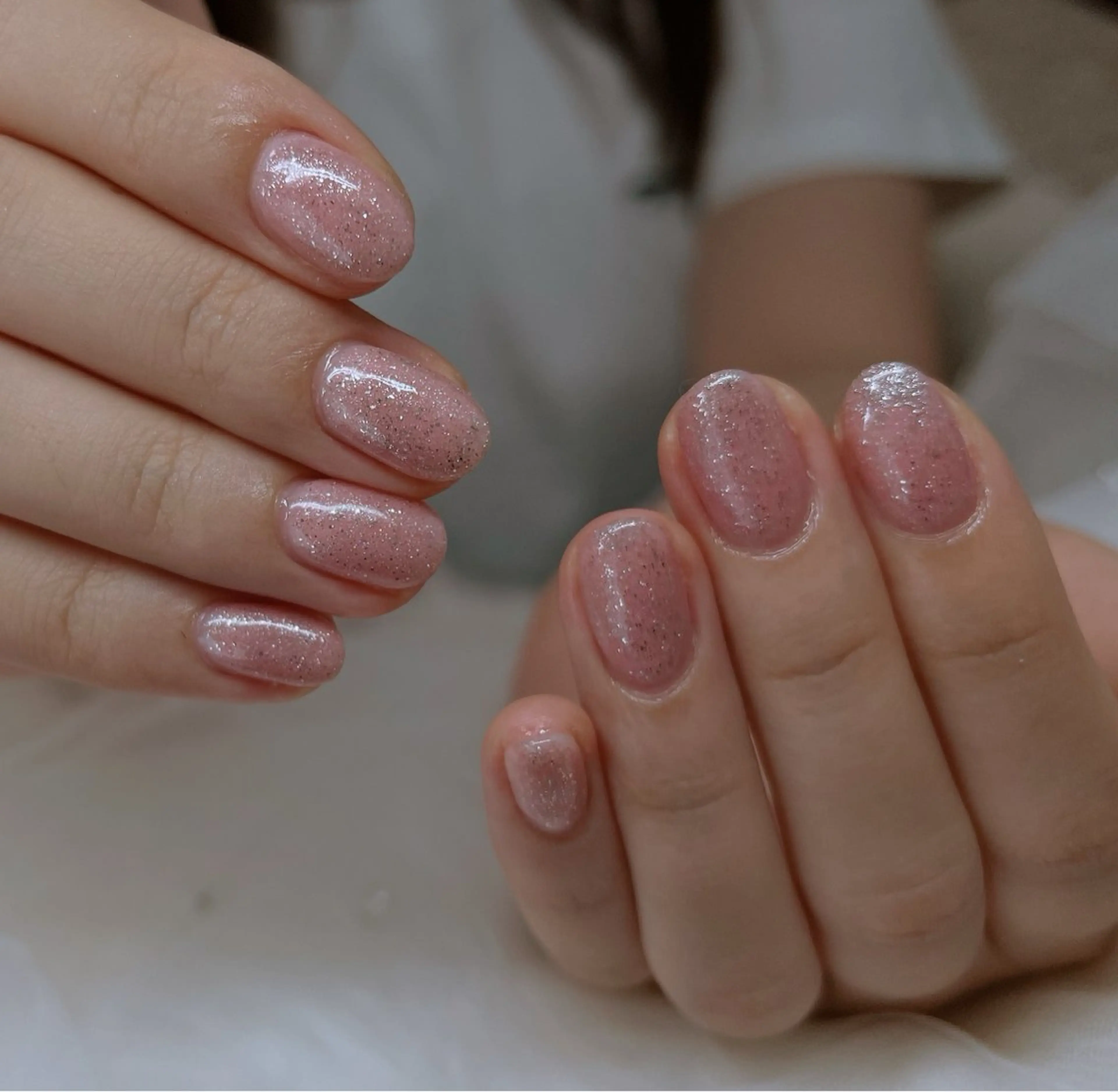 💅自爪＋ワンカラー／フラッシュカラー　(ベースフィルイン)の写真