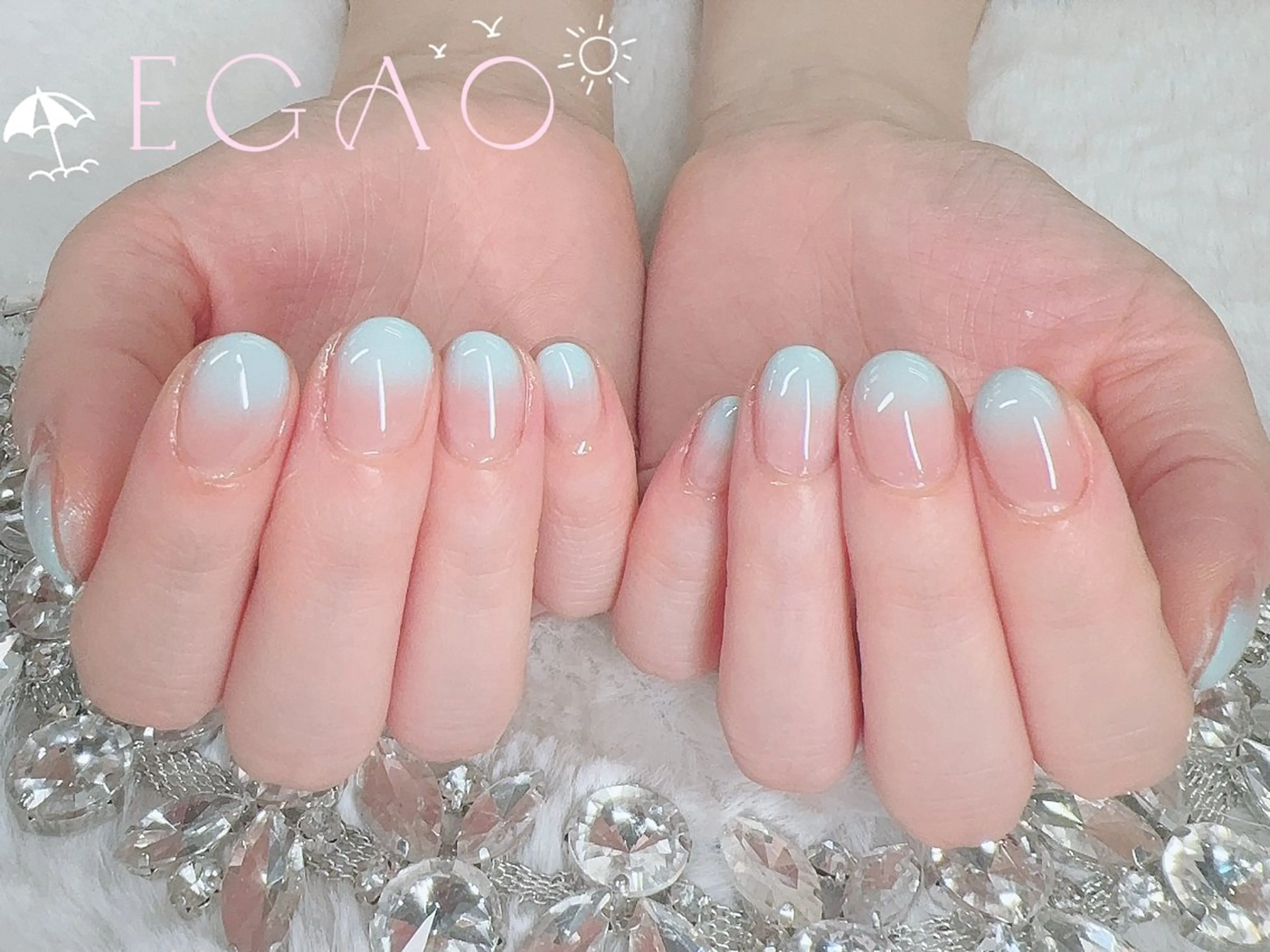 ネイル アートネイル フットネイル フレンチネイル ジェルネイル グラデーション ハンドネイル Egao Nail Salonのネイルデザイン