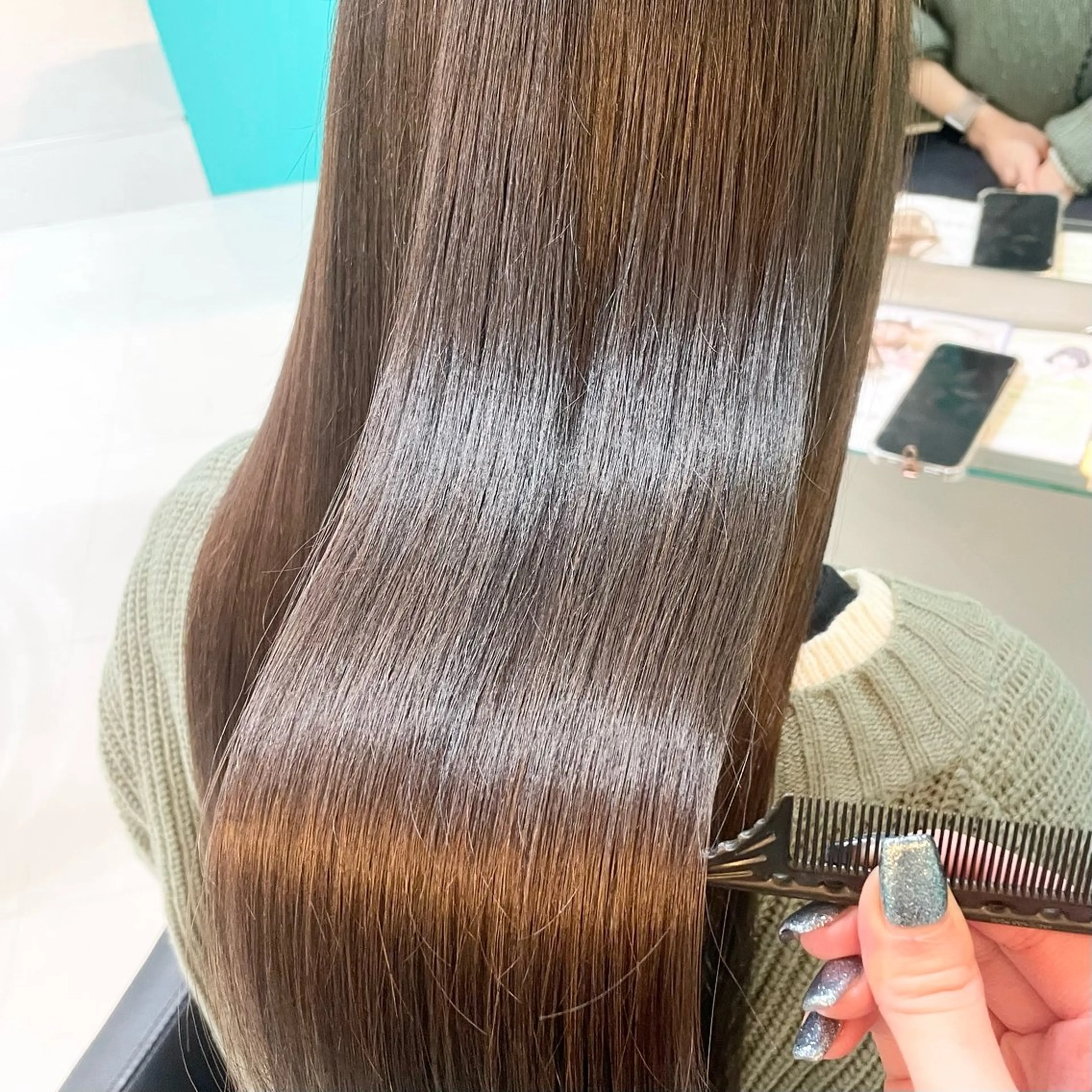 ロング 髪質改善 トリートメント Natsuki‎🤍 透明感×艶カラー🫧のヘアスタイル