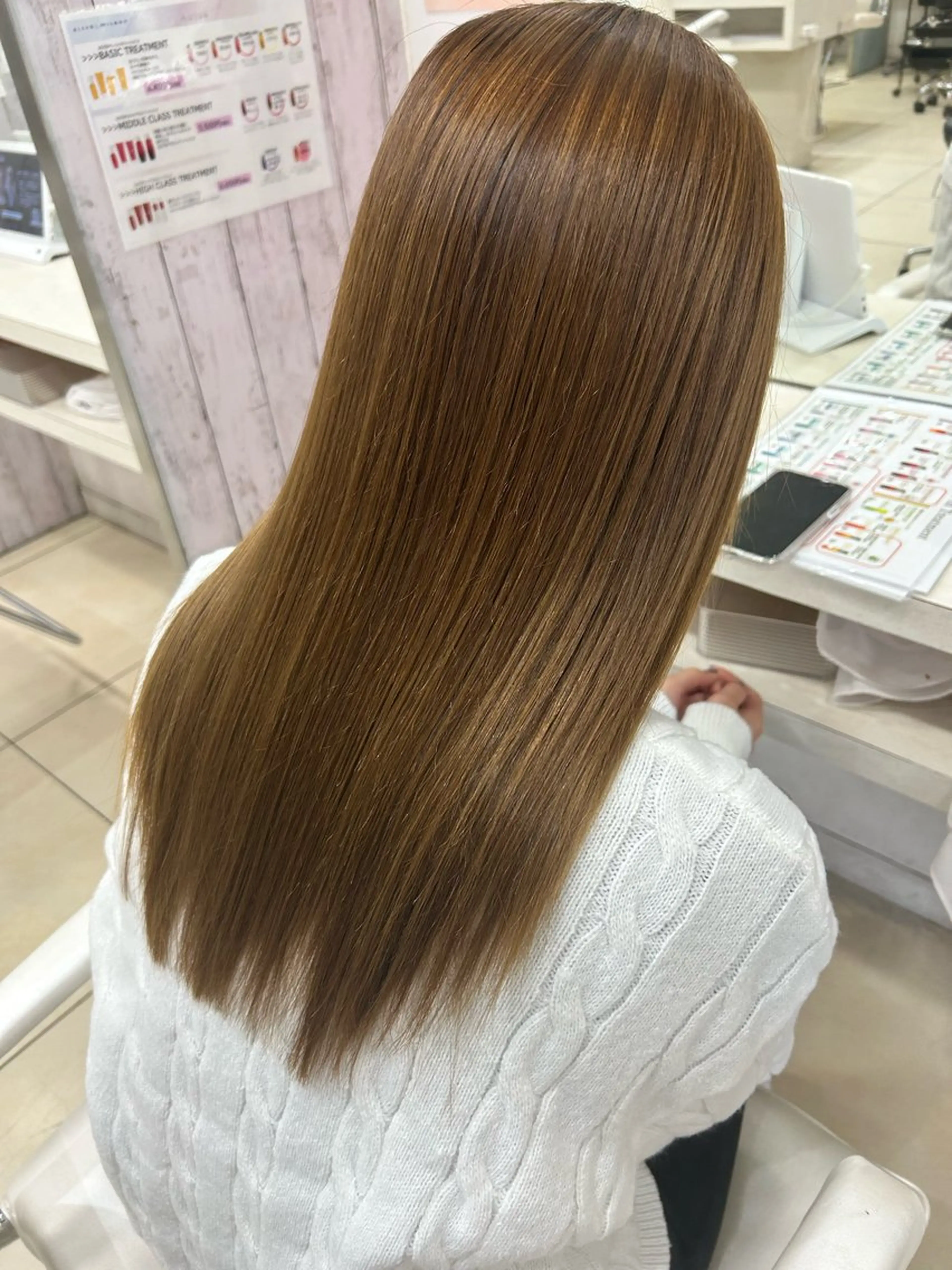 セミロング カット ヘアカラー トリートメント 【髪質改善カラー】 瀧田嵐士🇰🇷のヘアスタイル