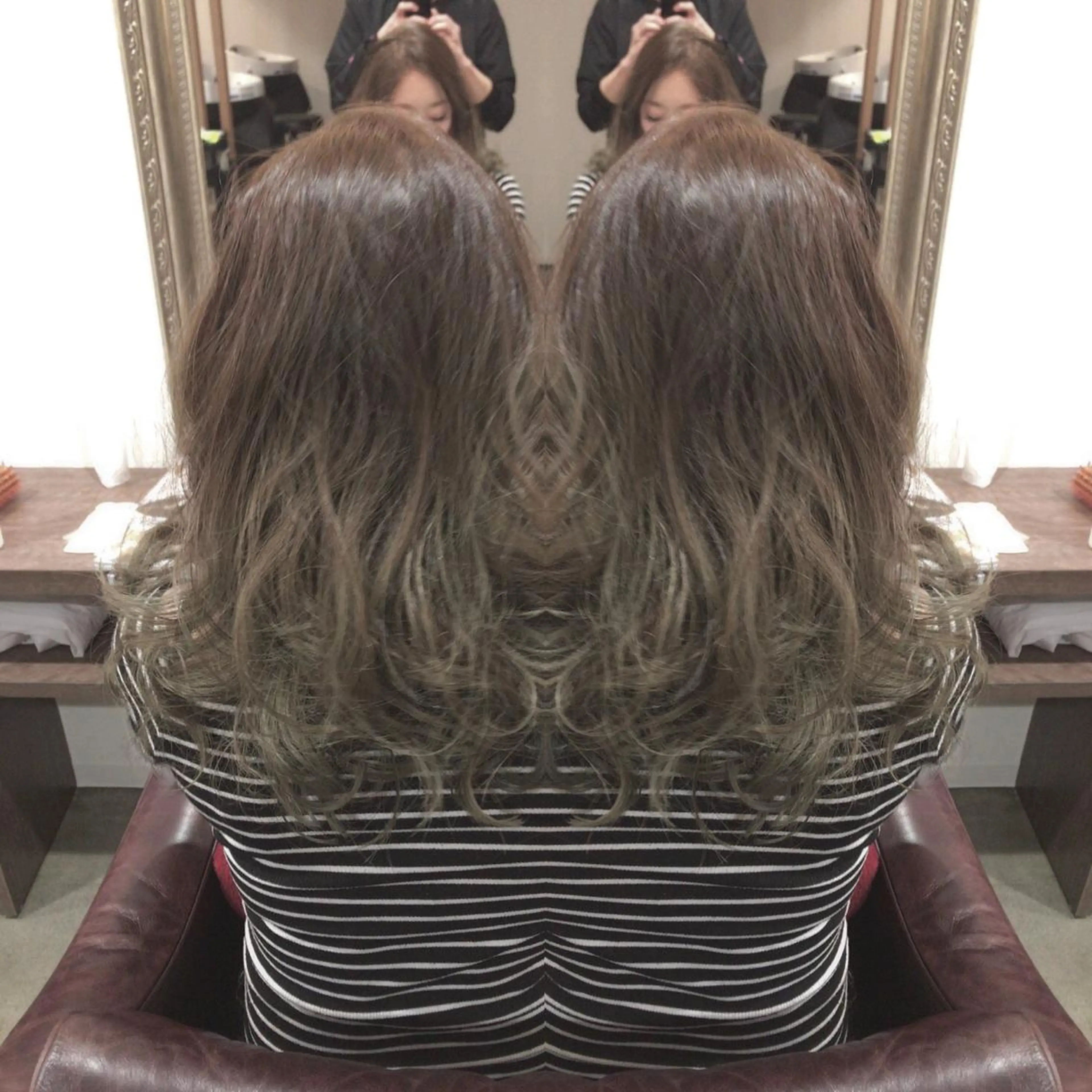 ミディアム カラー レイヤーカット匠 イソザキノリユキのヘアスタイル