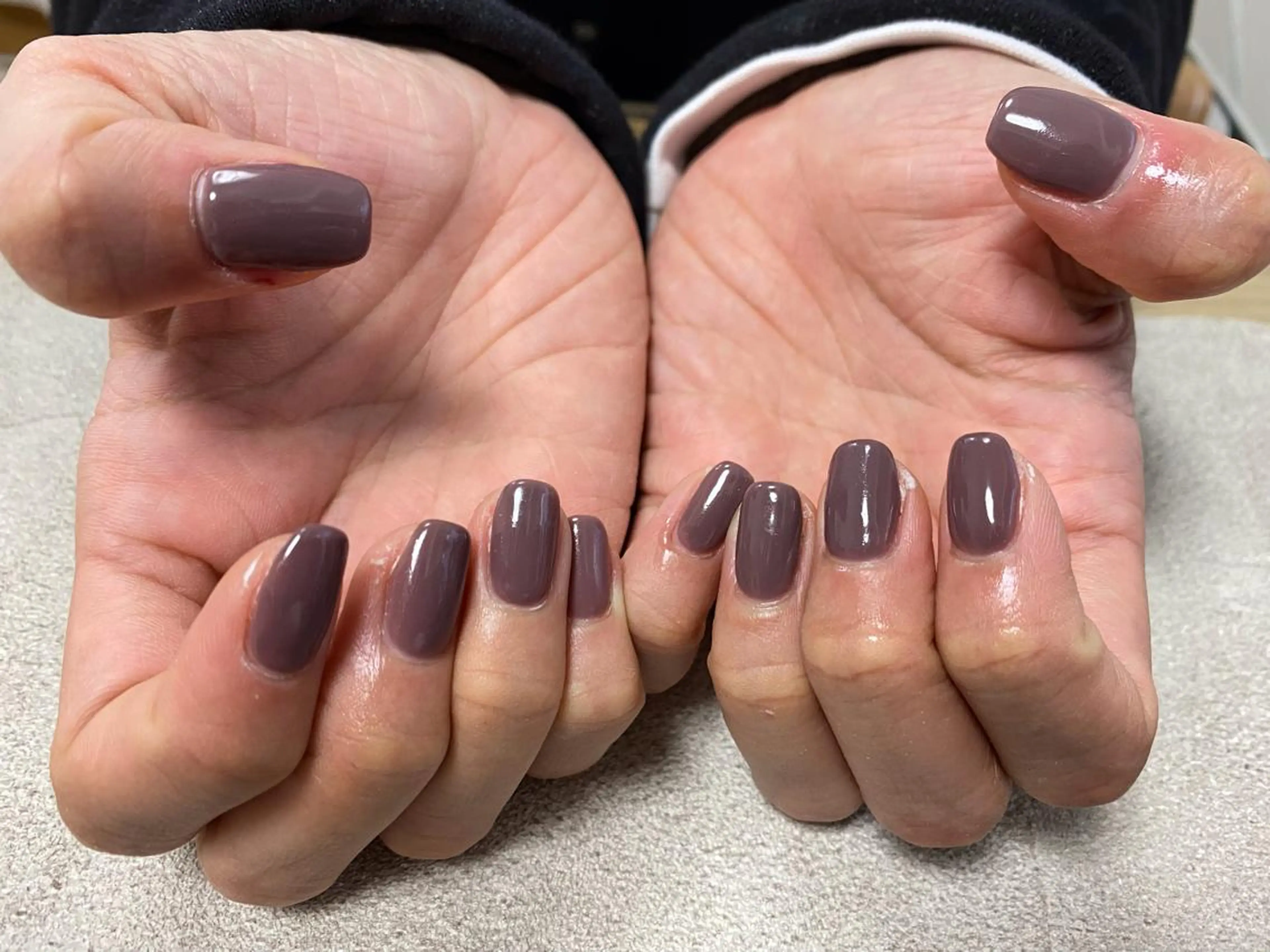 ネイル ワンカラーネイル ハンドネイル Mogu nail 二子玉川のネイルデザイン