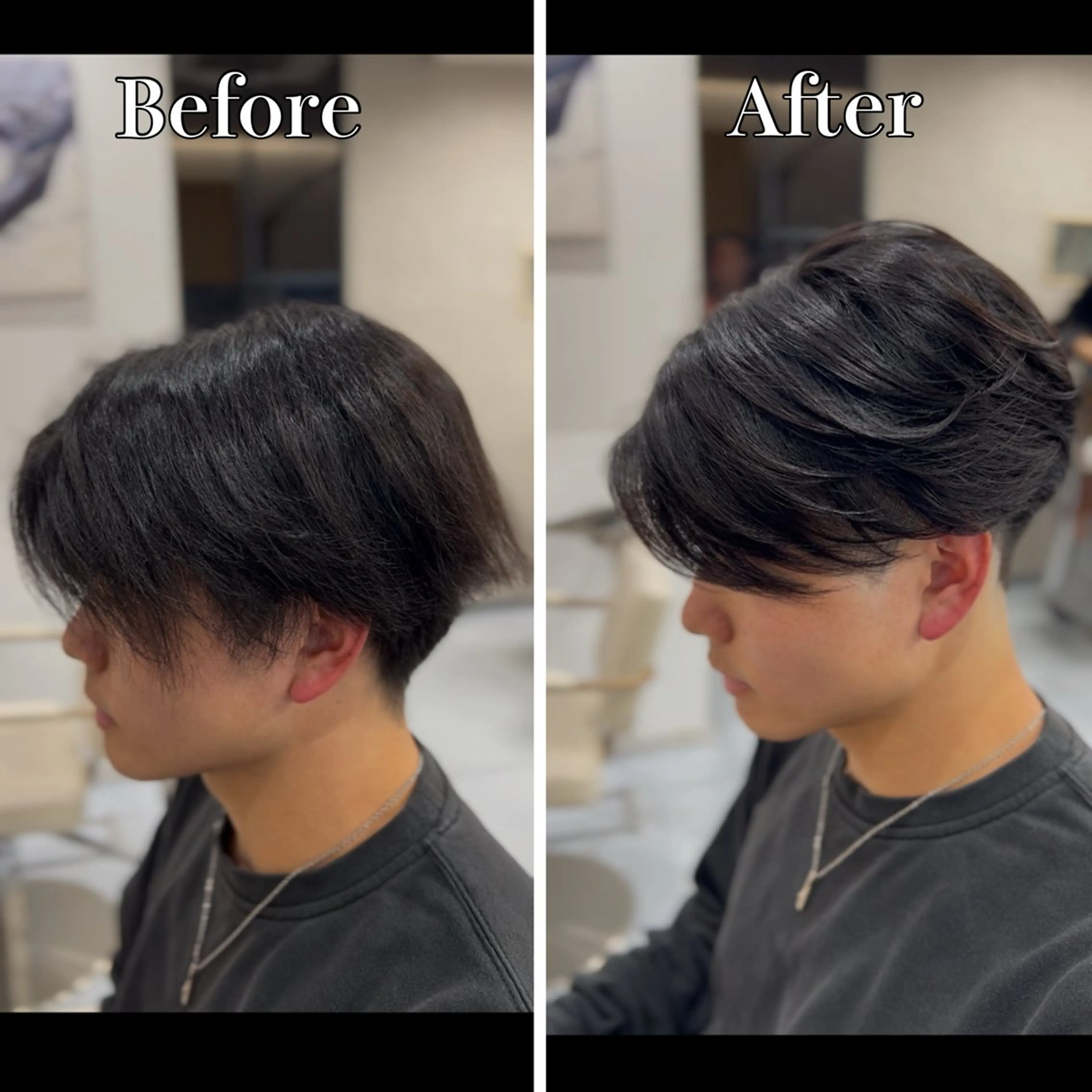 セミロング パーマ メンズ センターパート くせ毛 縮毛矯正 縮毛矯正 🔮メンズ縮毛矯正 メンズパーマ💎竹永のヘアスタイル