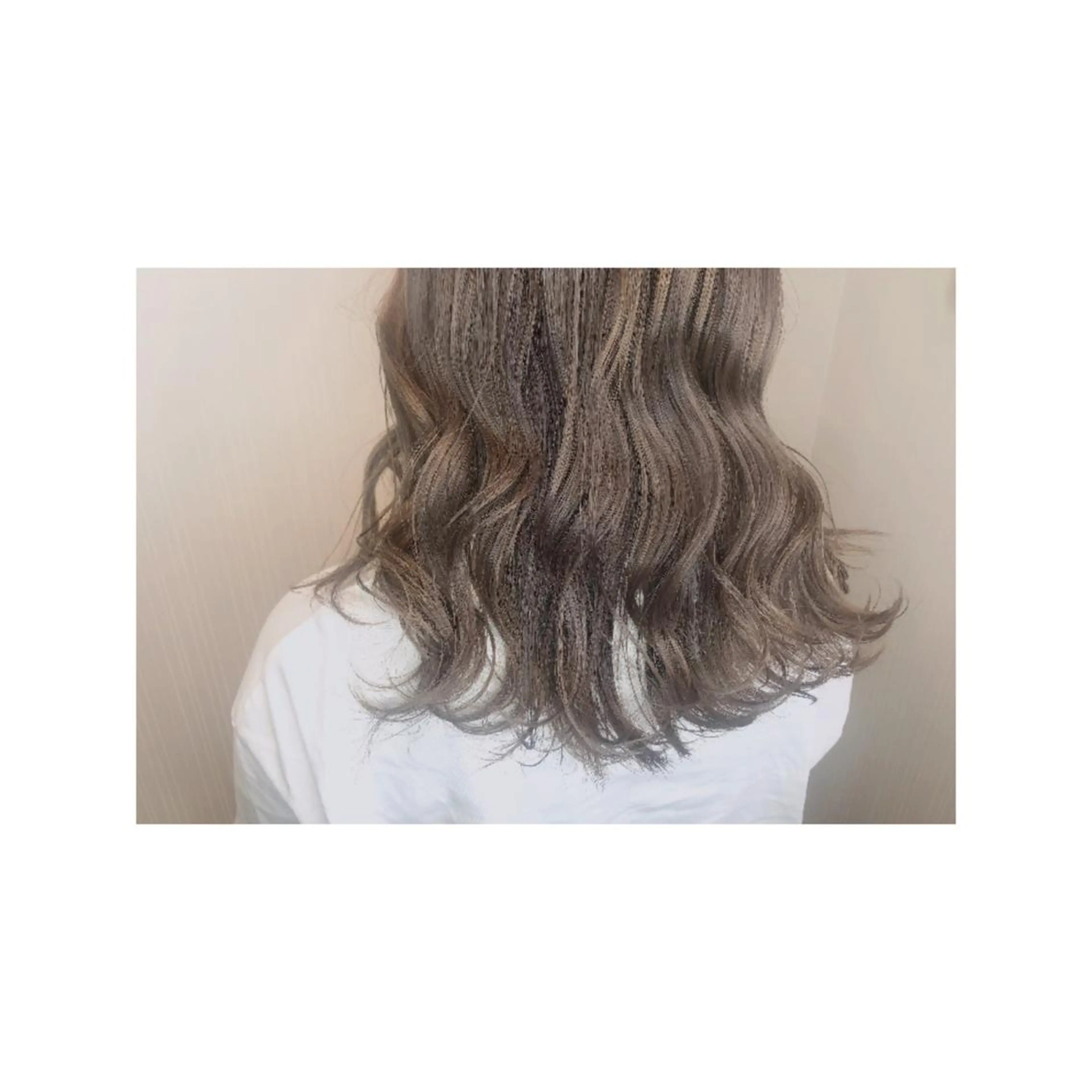 セミロング カラー ヘアカラー トリートメント ヘッドスパ やました りなのヘアスタイル