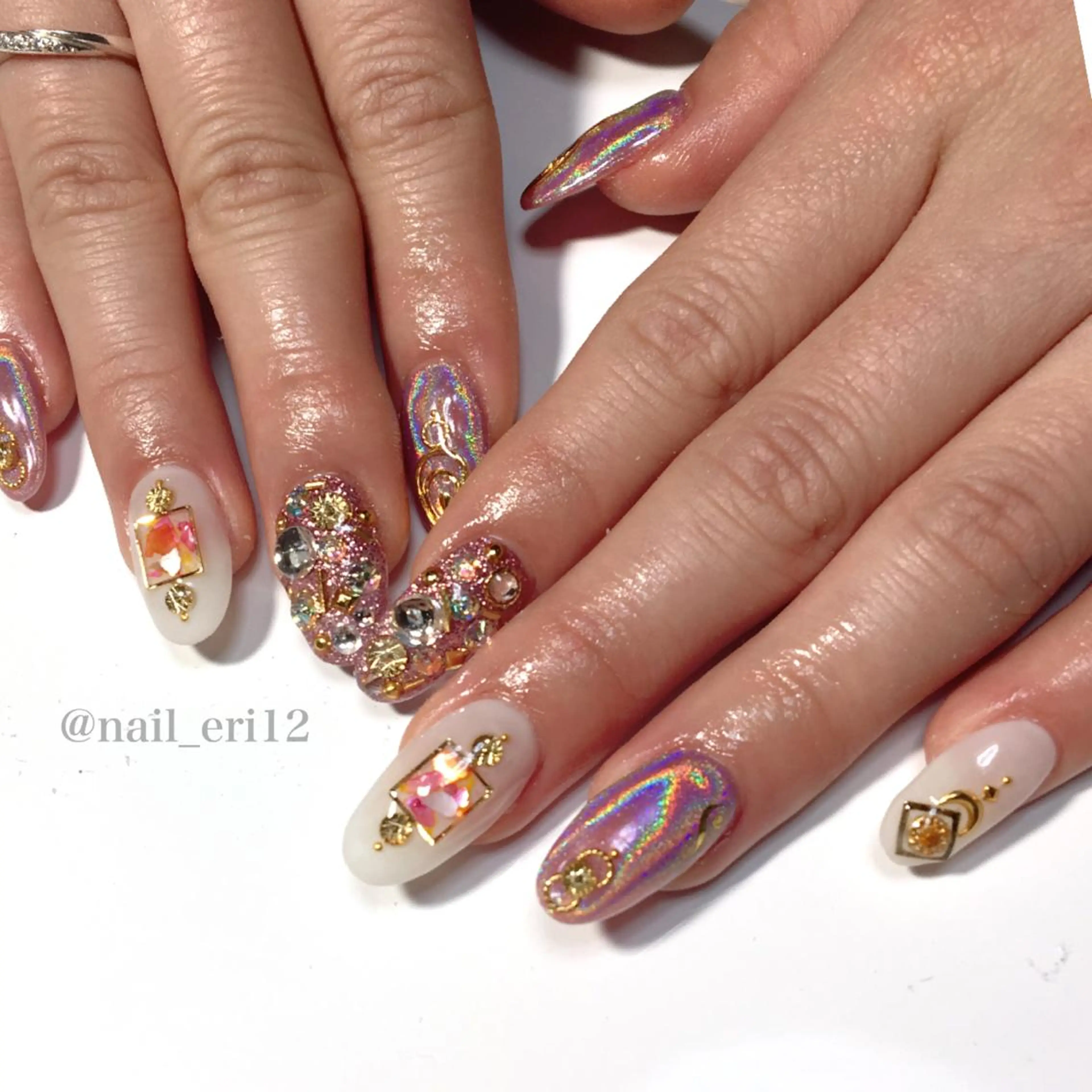 ミディアム ネイル nail salon &e eriのネイルデザイン