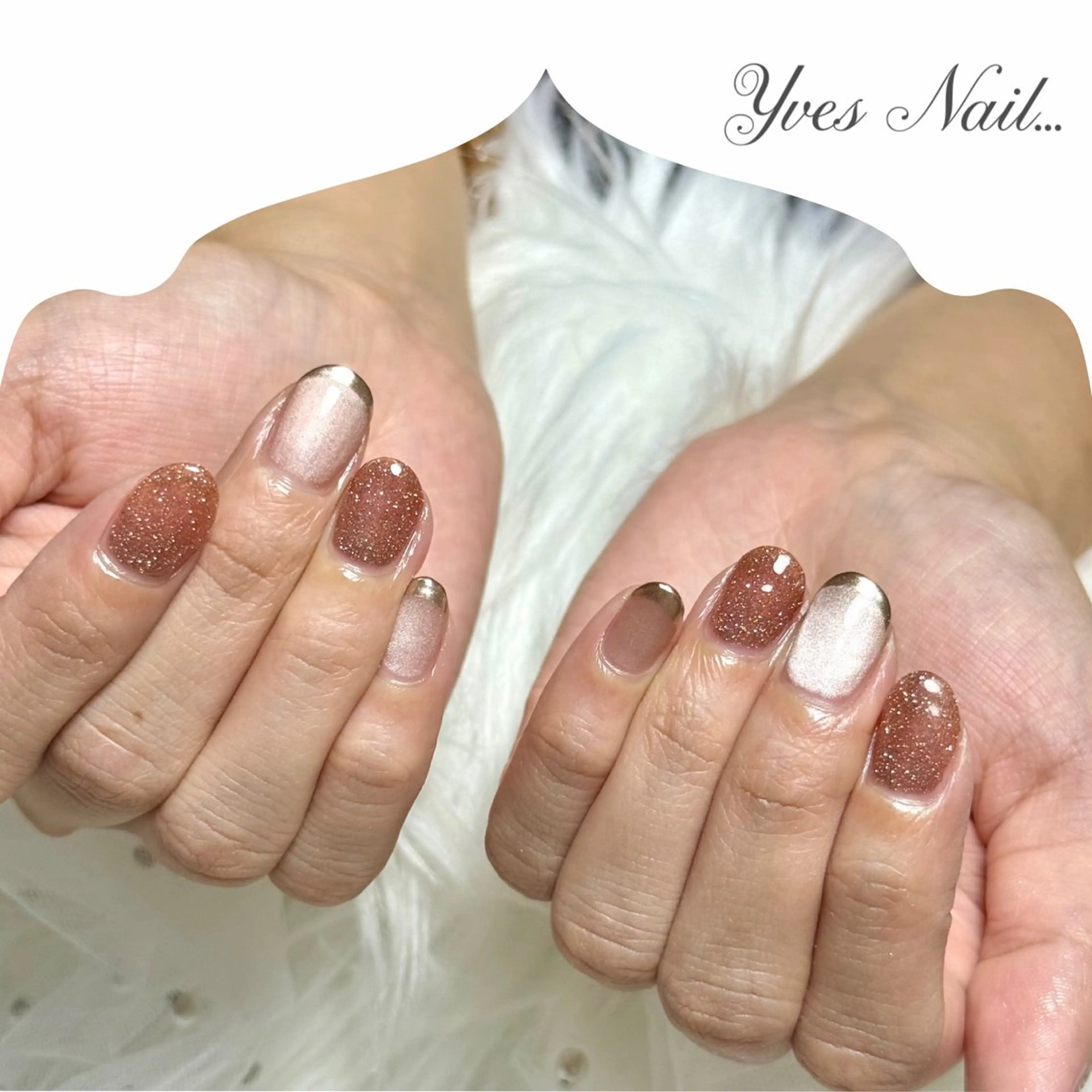 ネイル フラッシュネイル フレンチネイル マグネットネイル ミラーネイル ハンドネイル kanno yのネイルデザイン