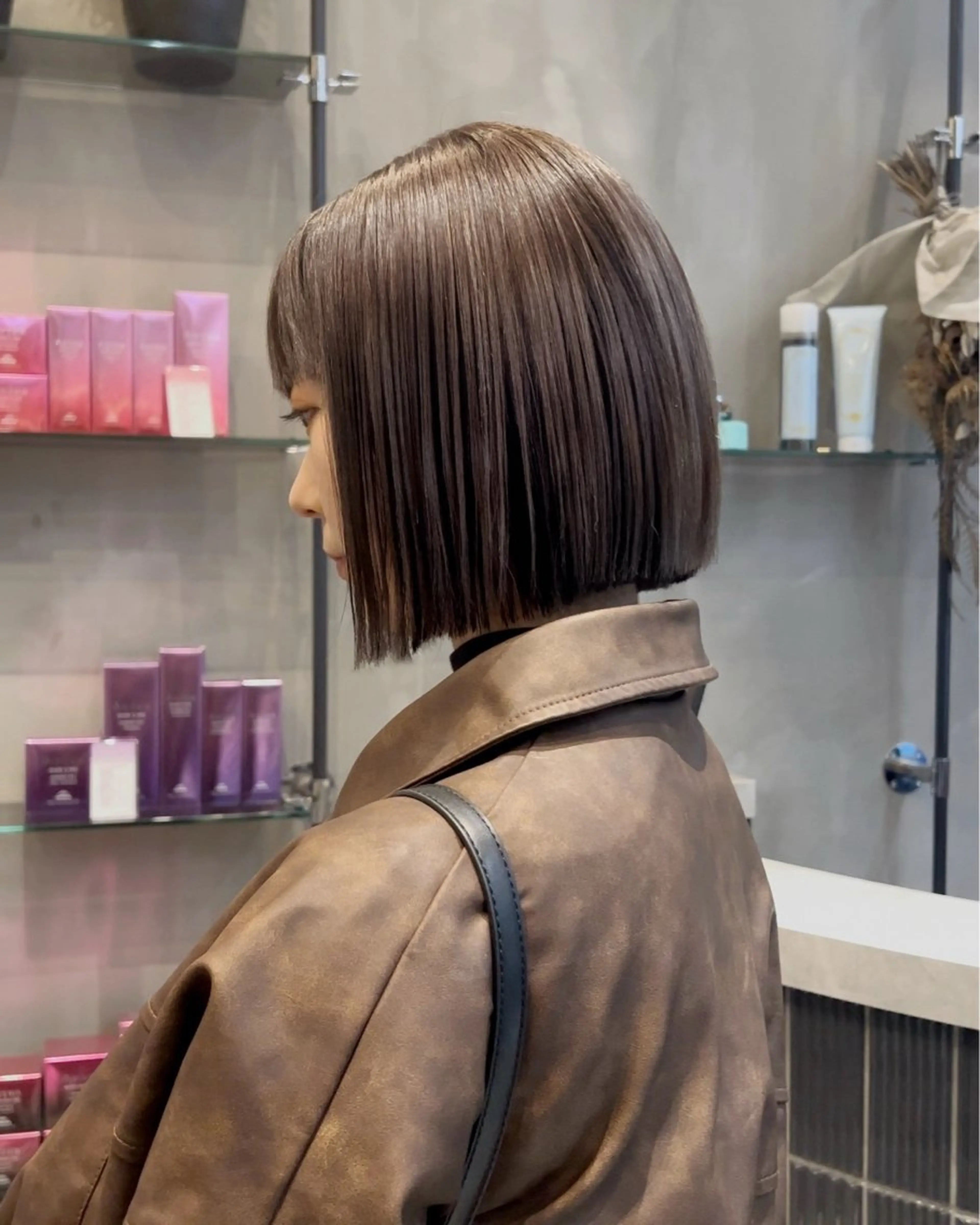 ショート カット ヘアカラー トリートメント 髪質改善 ANFINI所属・ボブ・レイヤー 田中 励也のヘアスタイル