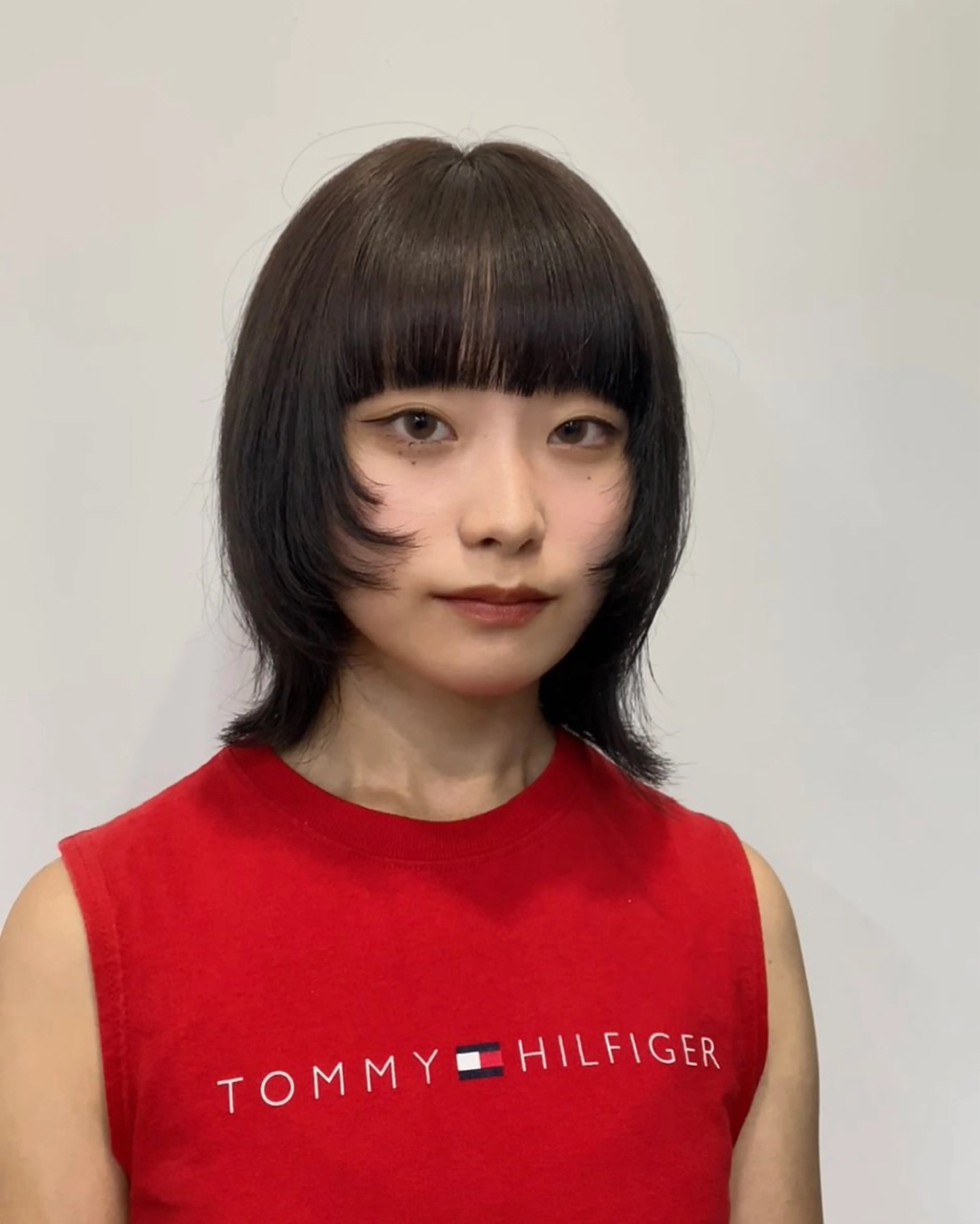 ショート 似合わせカット ウルフカット sunc所属・梅田l大人韓国ヘア レイヤー×艶カラーのヘアスタイル