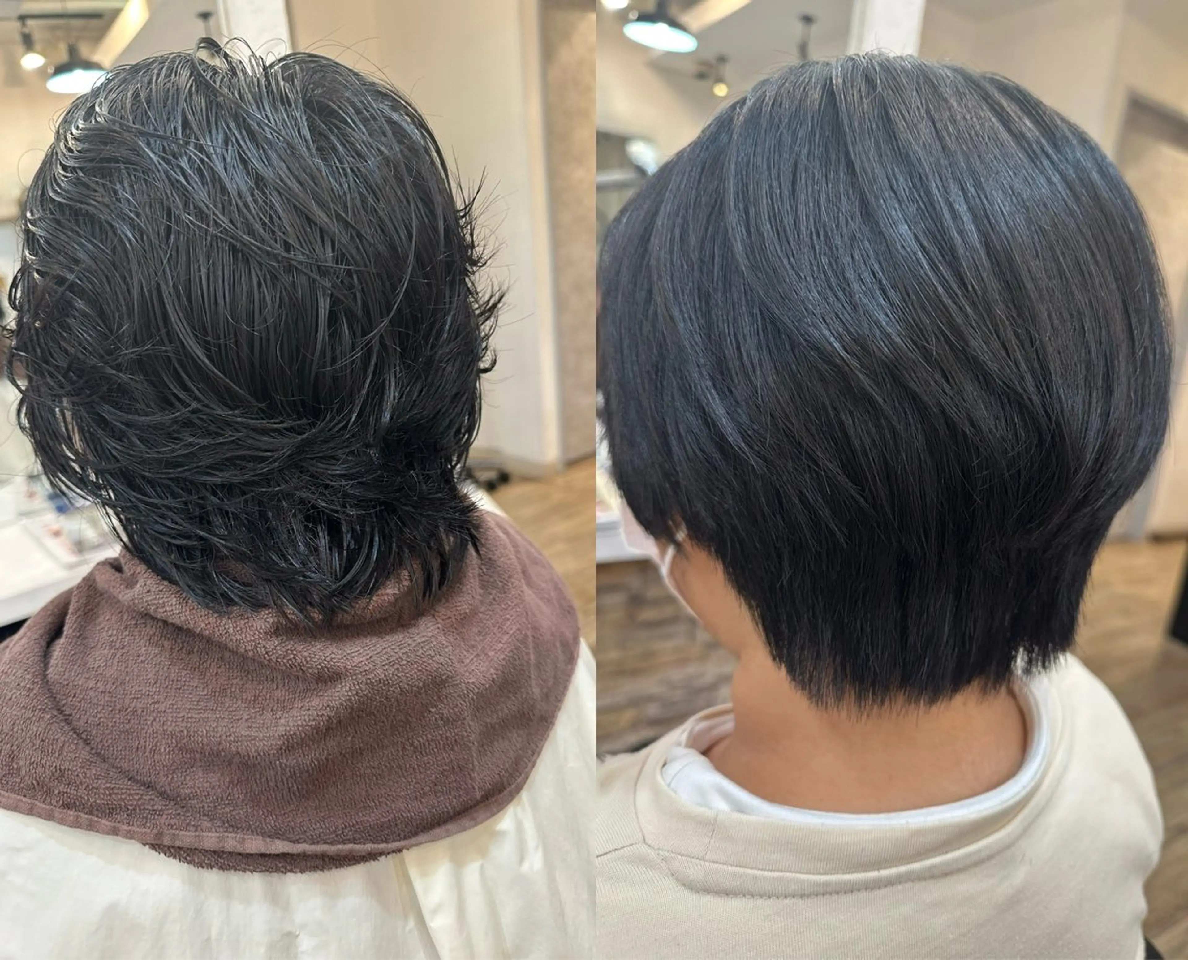 ショート 縮毛矯正 カット 縮毛矯正 sato ayaka ｜透明感カラー🫧のヘアスタイル