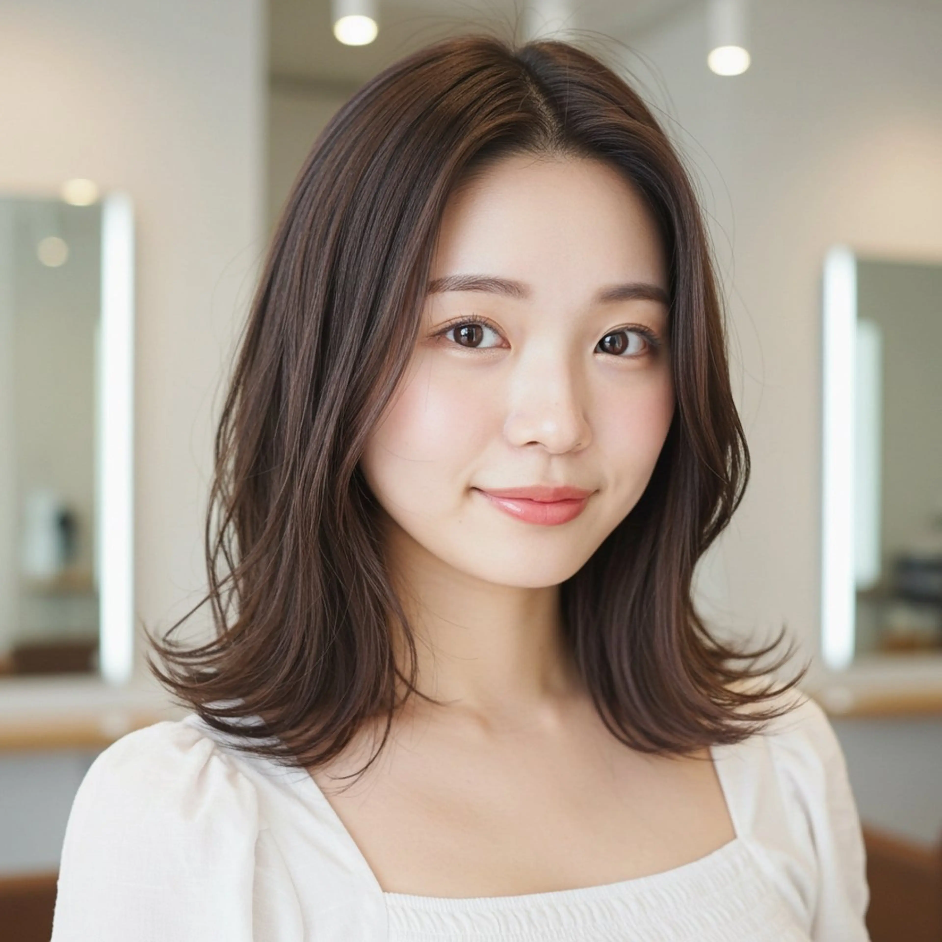 ミディアム 似合わせボブ✖️ 韓国レイヤー✨小関のヘアスタイル