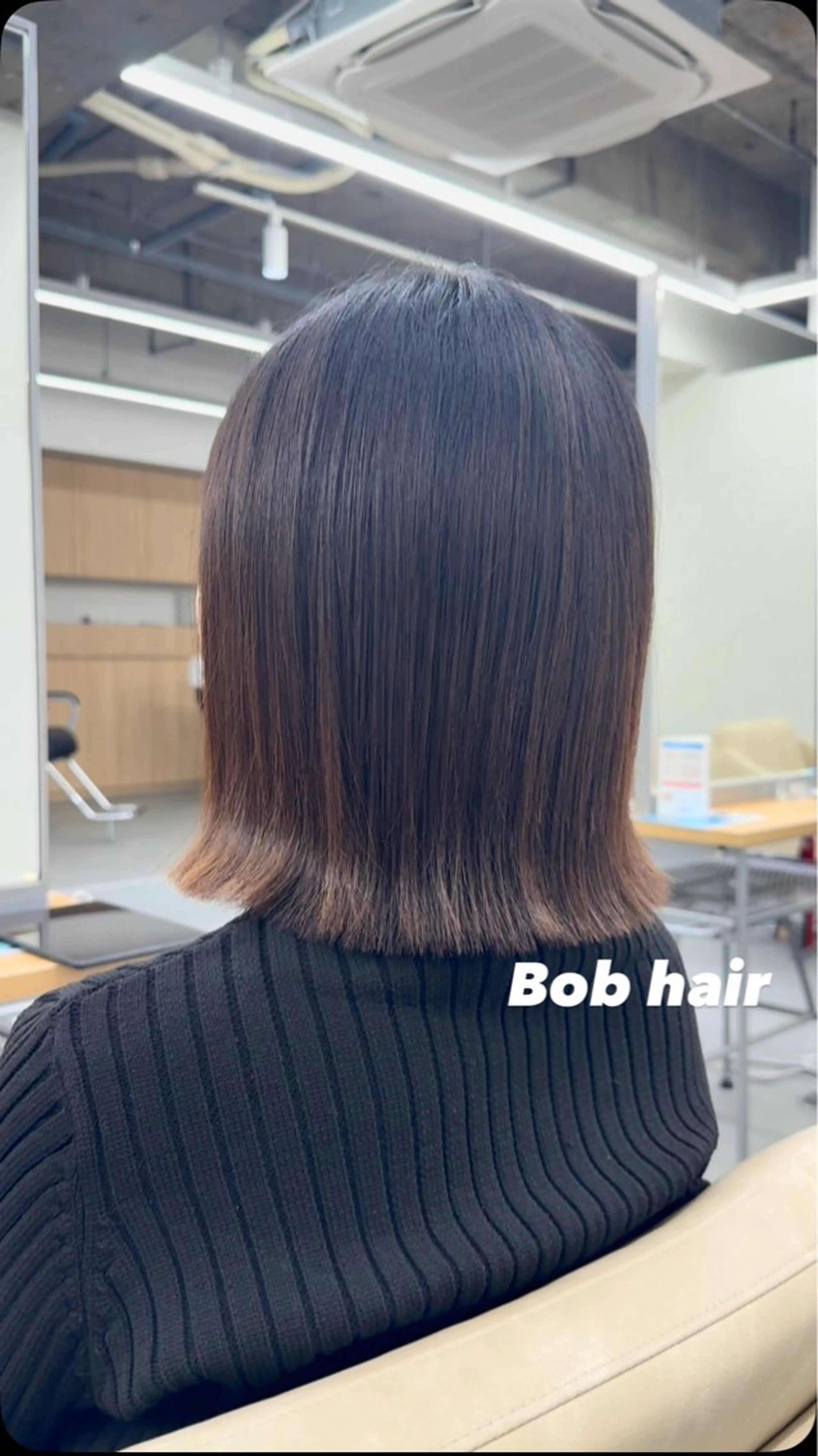 ミディアム ボブ 外ハネヘア el.hair maison所属・浅見 茉美のヘアスタイル