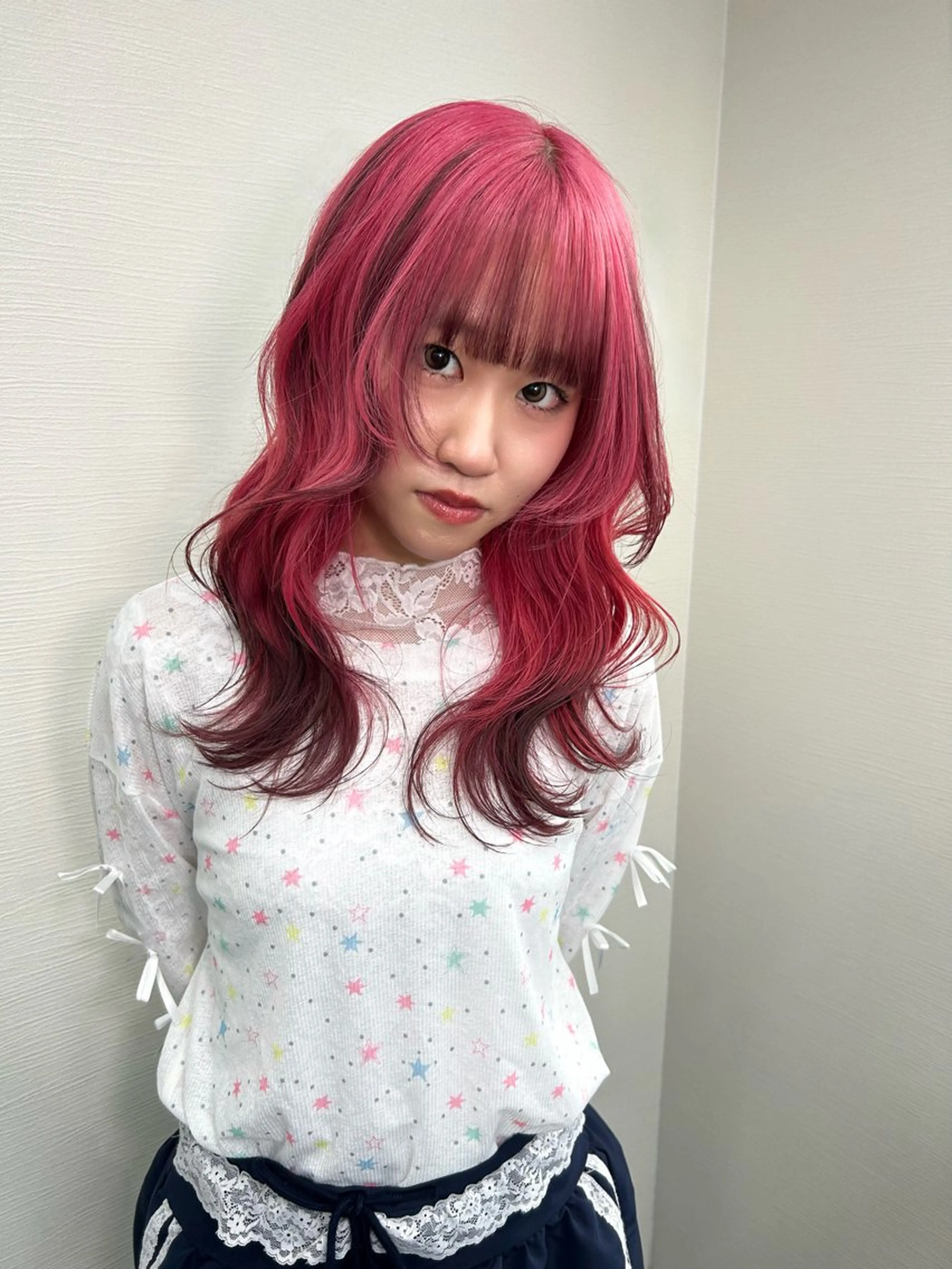 ミディアム ヘアカラー 鈴木 華奈のヘアスタイル