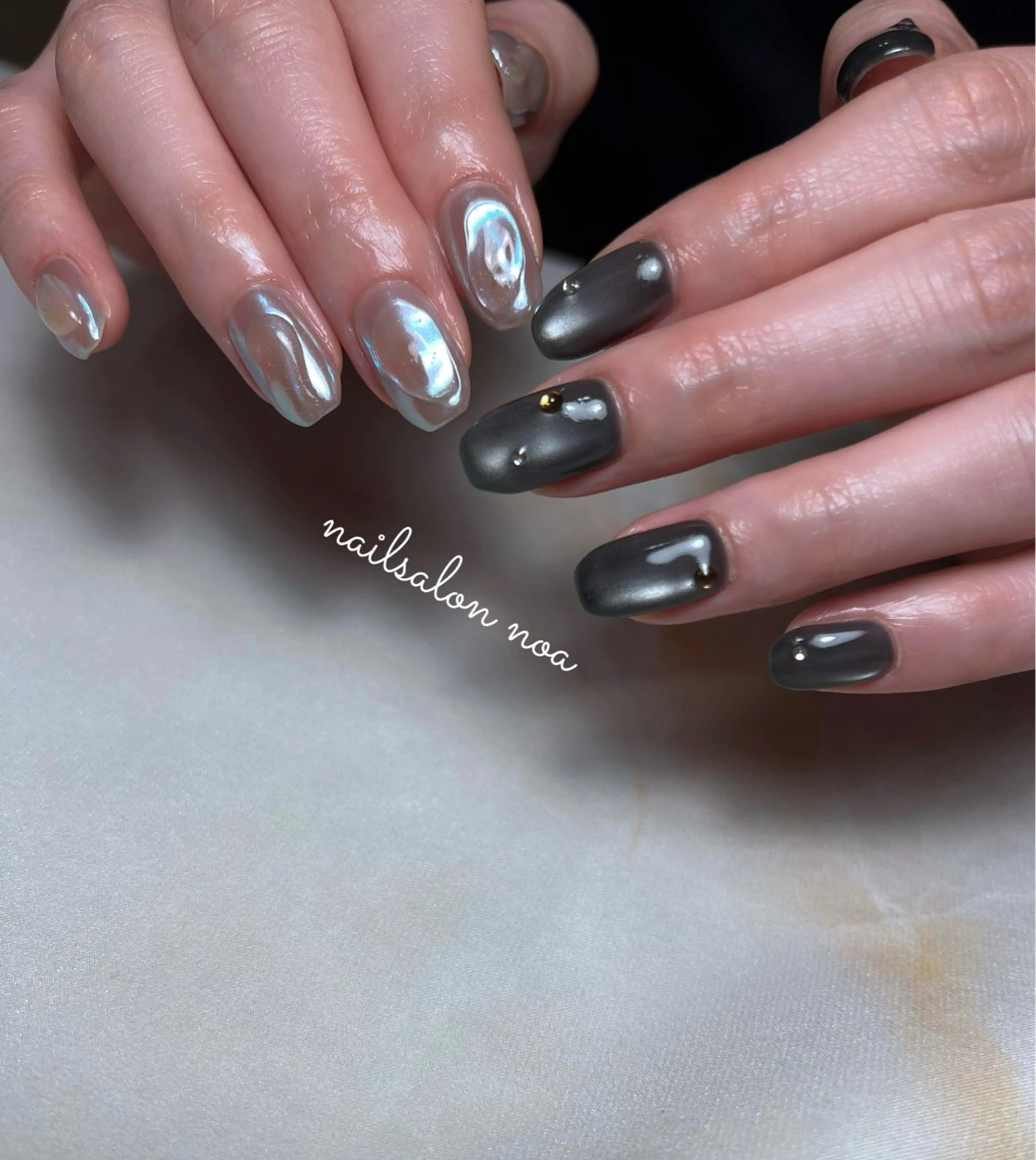 ネイル カジュアル ジェルネイル ニュアンスネイル パラジェル ショートネイル ハンドネイル nailsalon noa所属・ショートネイル専門店 sakiのネイルデザイン