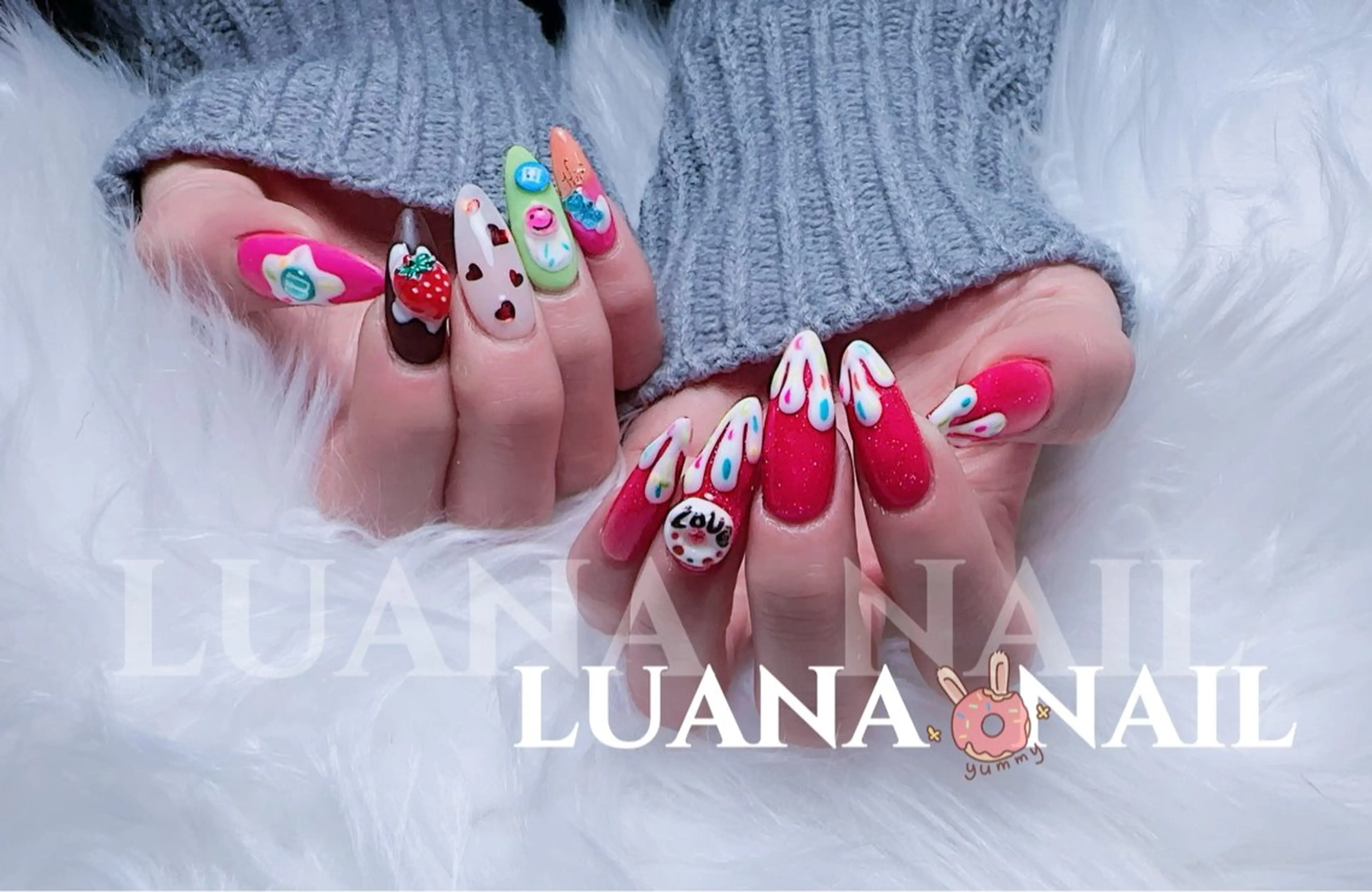 ネイル フラッシュネイル フレンチネイル 韓国ネイル マグネットネイル ミラーネイル ハンドネイル ルアナネイルサロン所属・ルアナネイル サロンのネイルデザイン