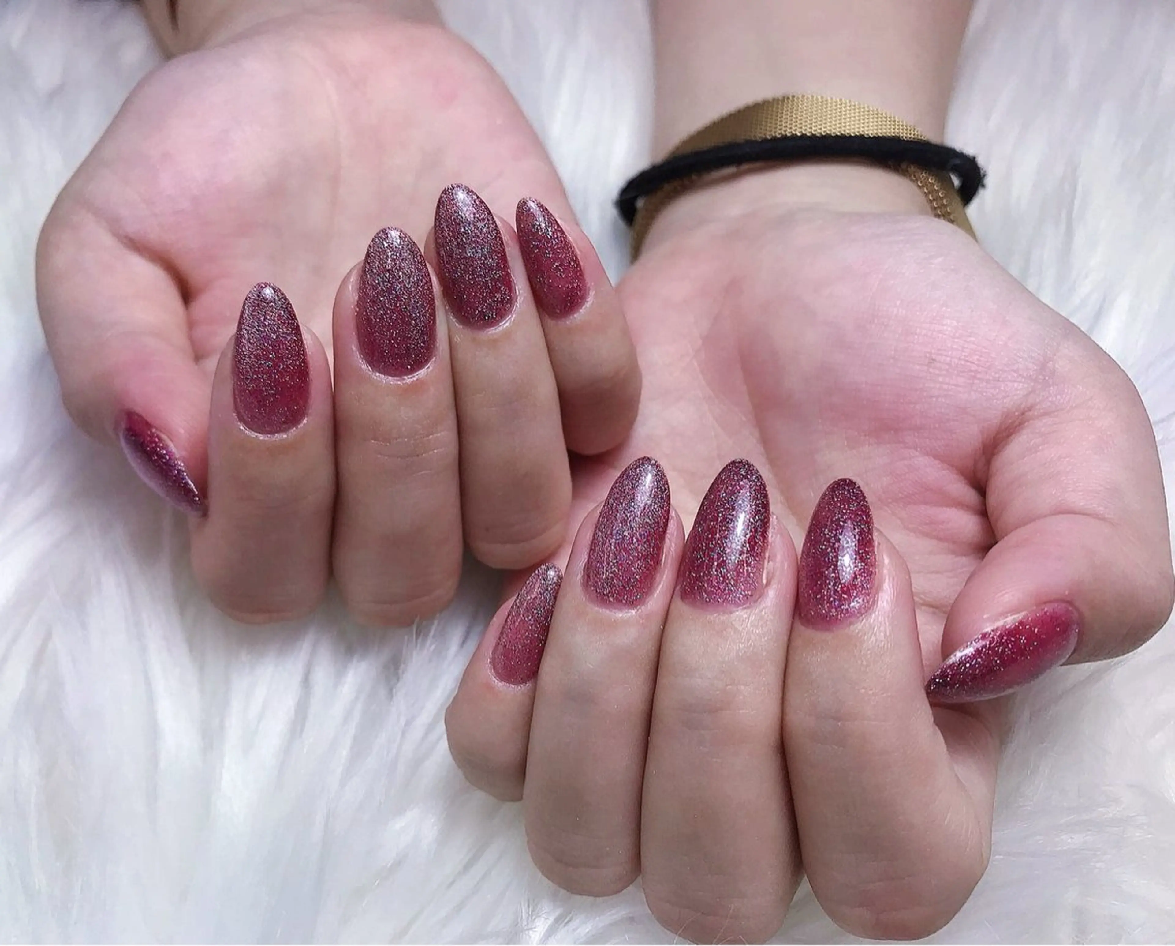 ネイル アートネイル 韓国ネイル 水色 ロングネイル マグネットネイル ハンドネイル ハンドケア NailDemure 【銀座店】のネイルデザイン