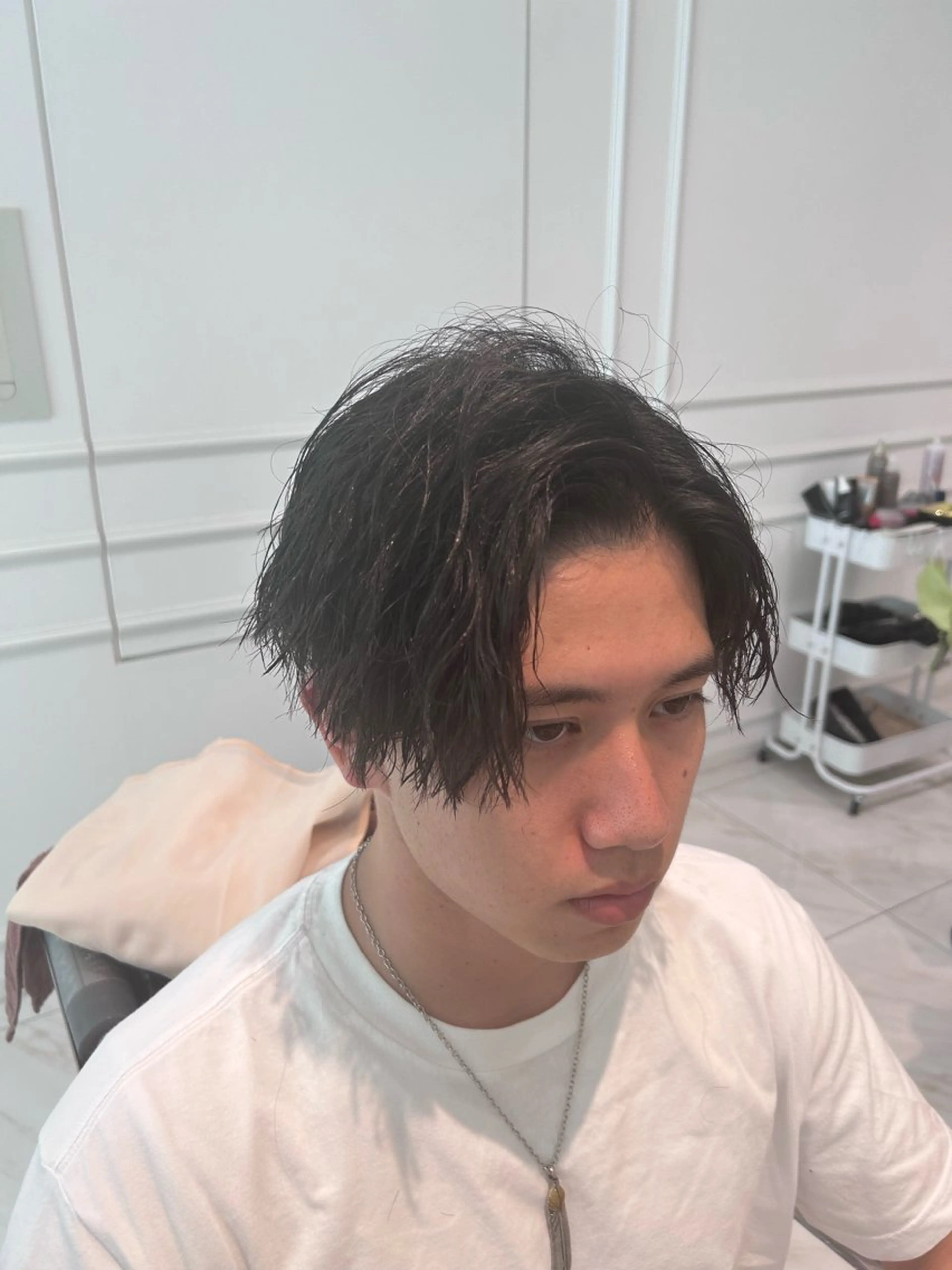 ショート メンズ スパイキーショート／ パーマ平松秀門のヘアスタイル