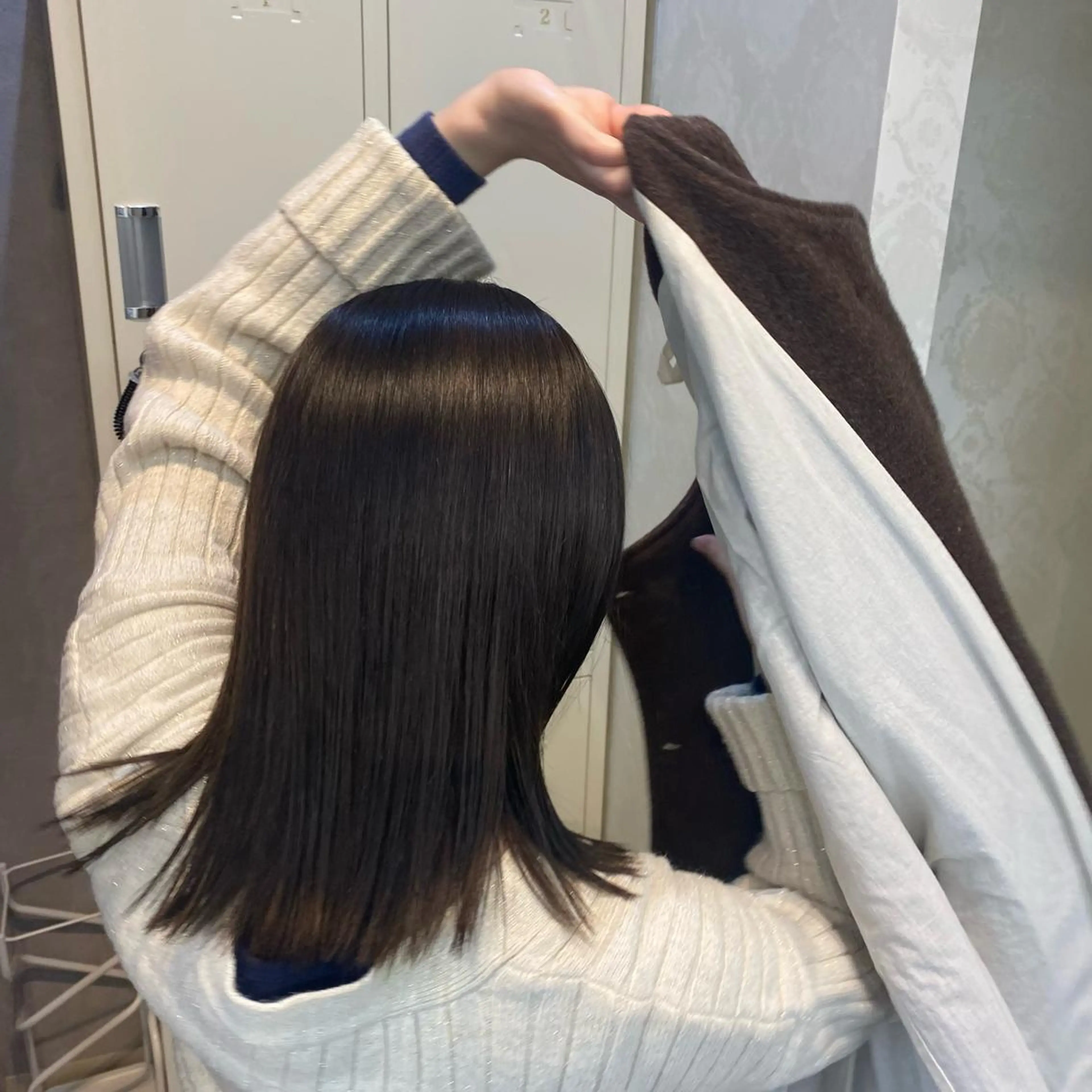 ミディアム アッシュ アッシュブラウン ボブ ココロ☀️ CLUTCH天王寺店のヘアスタイル