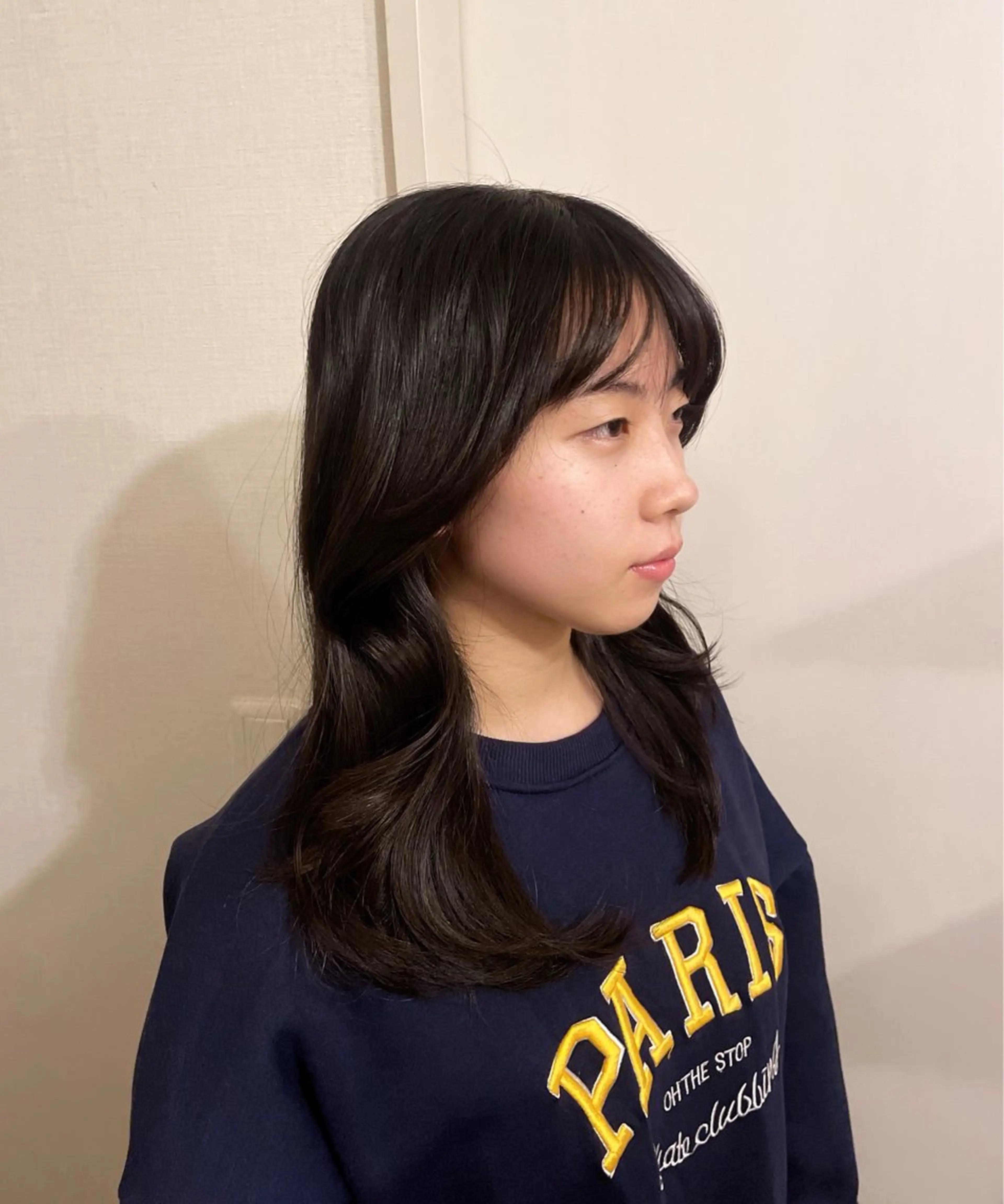 ロング ヨシンモリ 韓国風ヘア 三富 陽菜のヘアスタイル