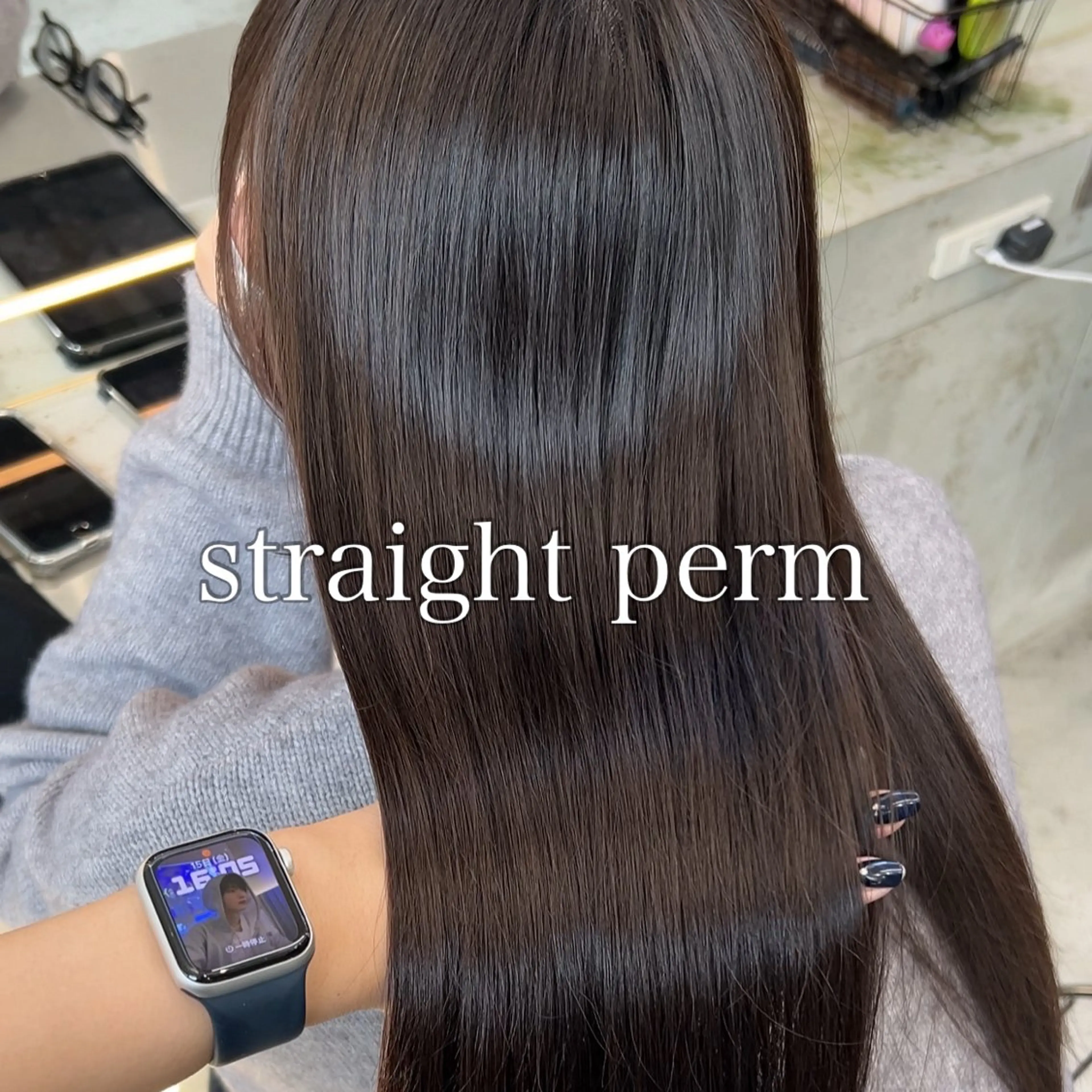 ロング 縮毛矯正 カット ヘアカラー 縮毛矯正 トリートメント ボブ/くびれボブ/ 髪質改善/Ru-kaのヘアスタイル